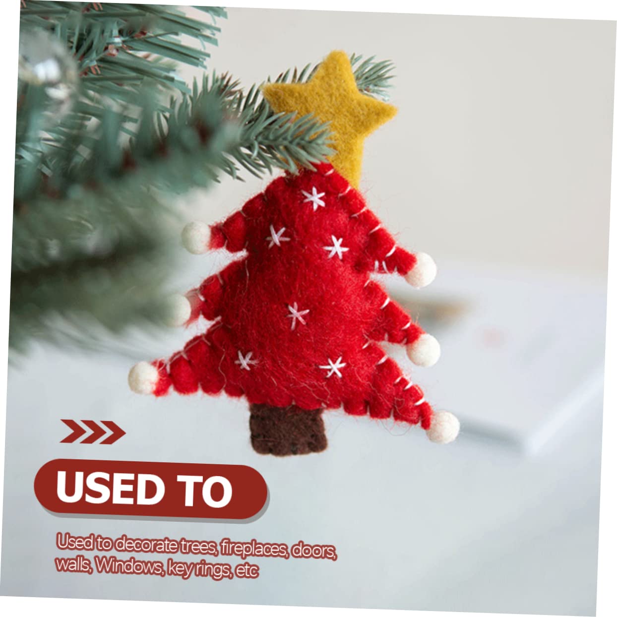 PRETYZOOM 12 Pz Addobbi Natalizi Addobbi Per Alberi Di Natale Decorazioni Da Appendere All'albero Di Natale Ciondoli Appesi in Feltro Natalizio Regali Di Ornamento Di Provato