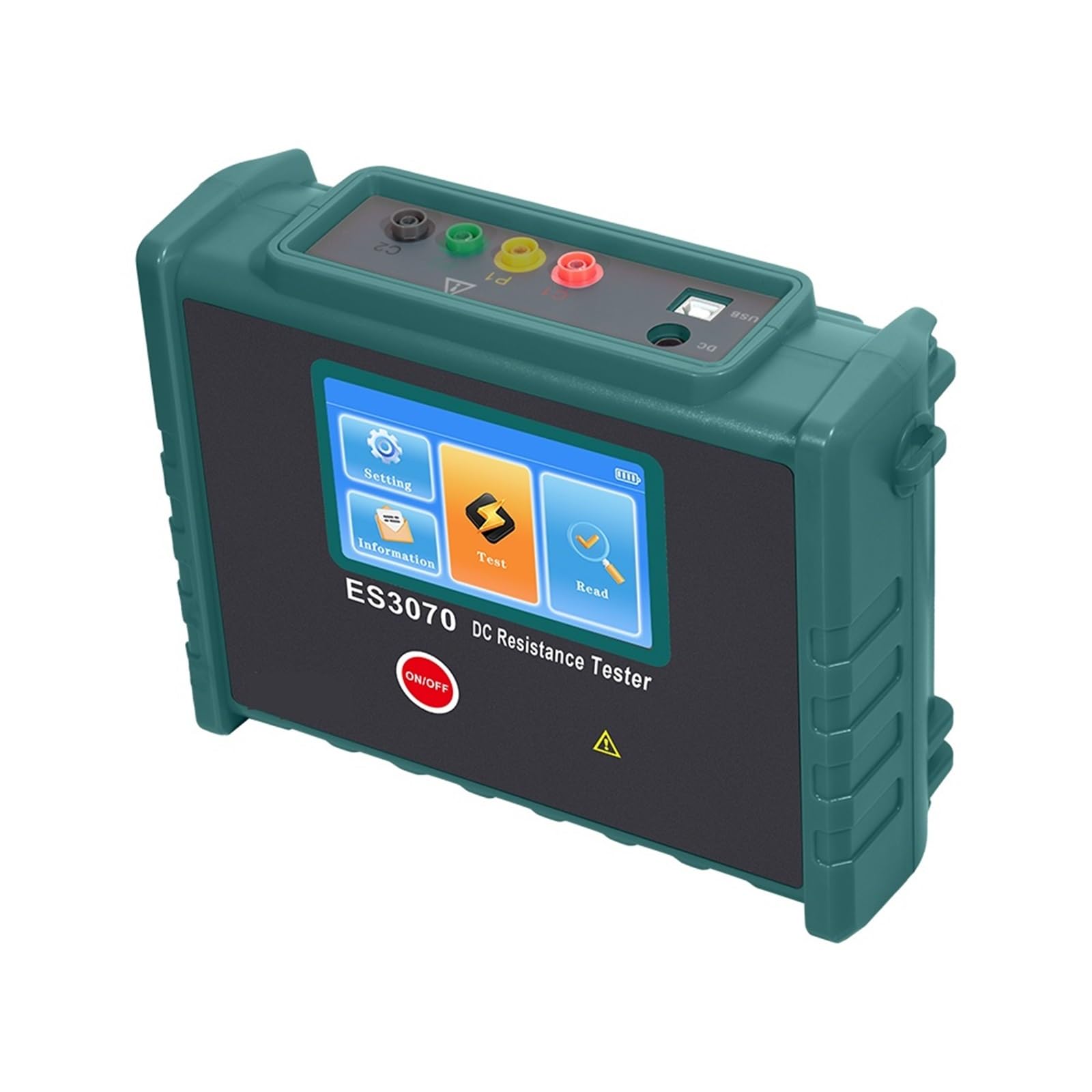 Analyseur de réseaux électriques, Testeur d'impédance cc d'enroulement de transformateur ES3070, numérique uniquement, plage détection 10.0u-50.00K 10A, fonction Anti-surcharge portable