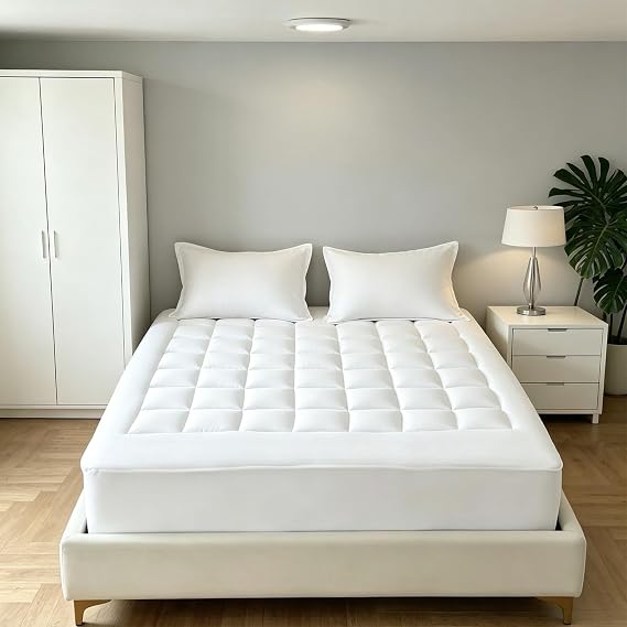 Cloudlift Mattress Topper, Premium Quilted 1000gsm Luxury Extra Thick Mattress Topper - Breathable & Fluffy Soft, Deep Pocket Bed Cover Fits 8-21 Inch Mattresses (King)