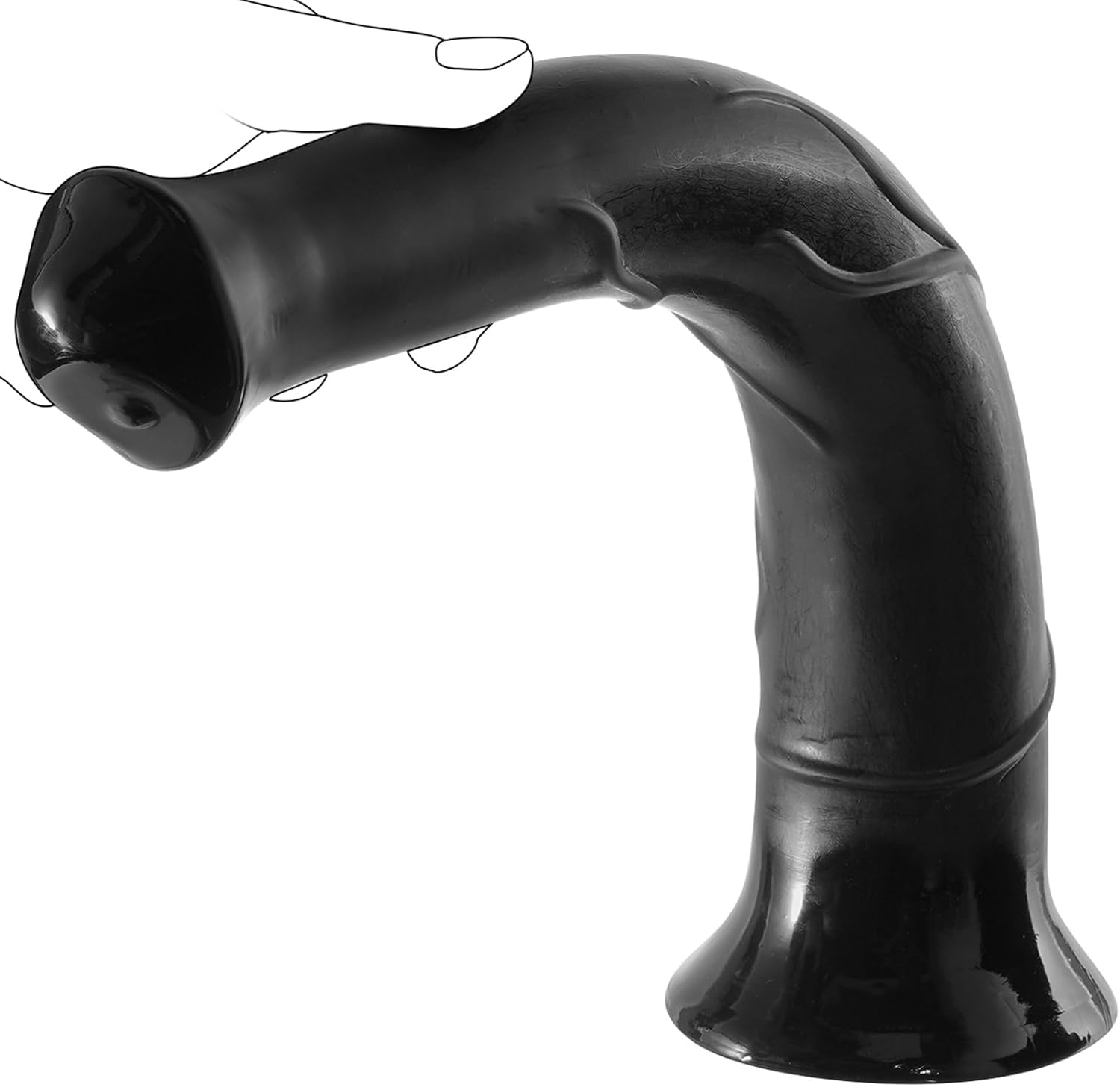 Realistic Horse Dildo, Super Long 15.75 Inch Huge Thick Animal Dildos Anal G-Spot Sex Toy with Suction Cup Adult Toys for Women Men Gay Masturbation - Black