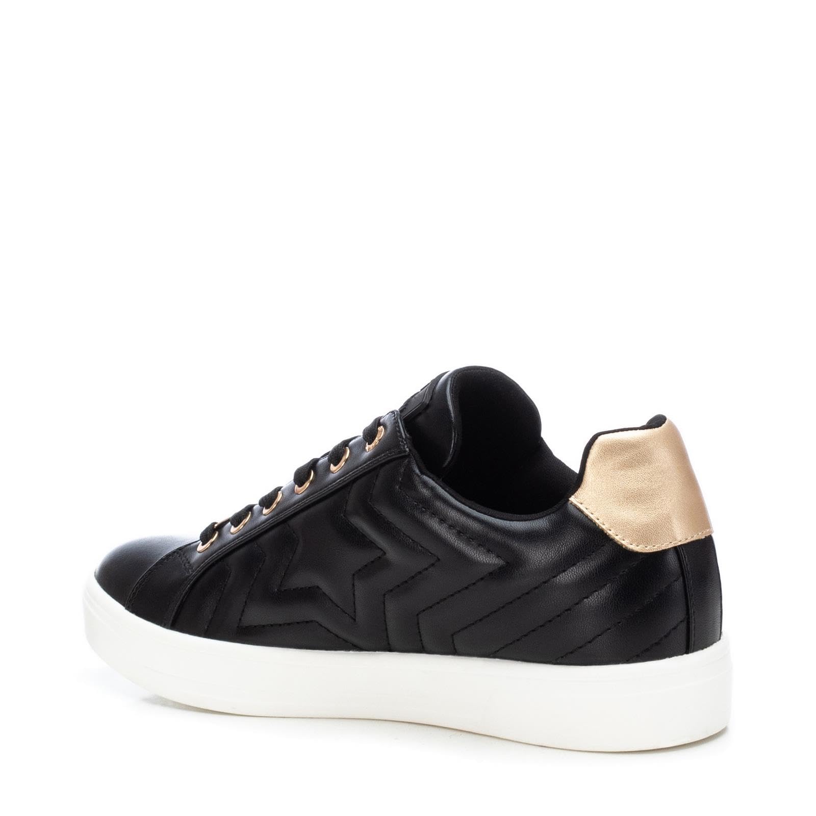 XTI Zapatilla Cierre de Cremallera para Mujer, Color: Negro, Talla: 38
