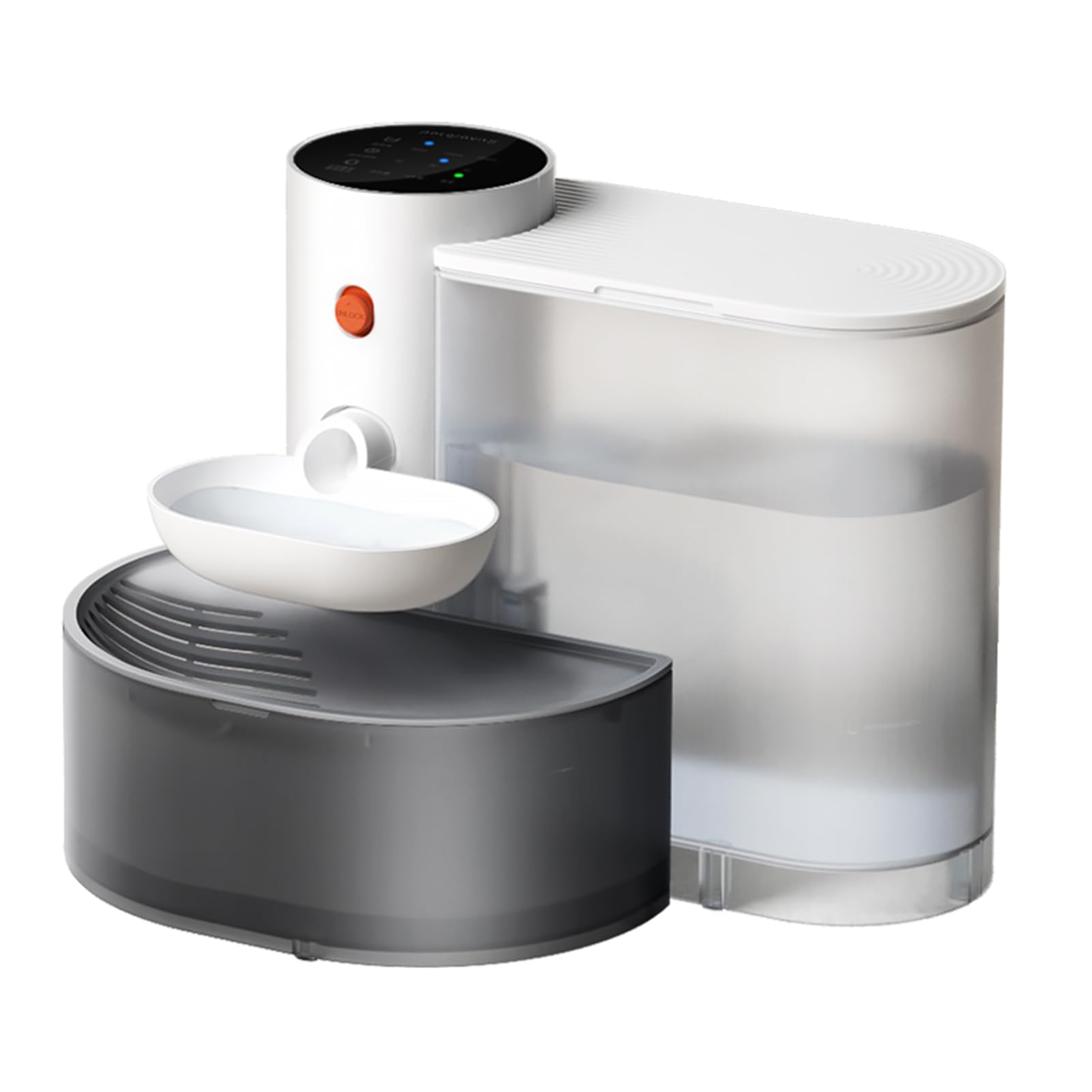 Aoresac Fuente de Agua Inteligente para Mascotas, Dispensador de Agua Automático Gatos, Ultrasilencioso con de Alerta, Diseño Desmontable, para Perros y Gatos, 3L