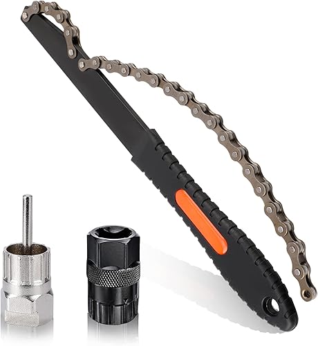 Oumers Kit de herramientas de látigo de cadena de bicicleta, herramienta de extracción de casete de bicicleta, kit de extracción de piñónherramienta