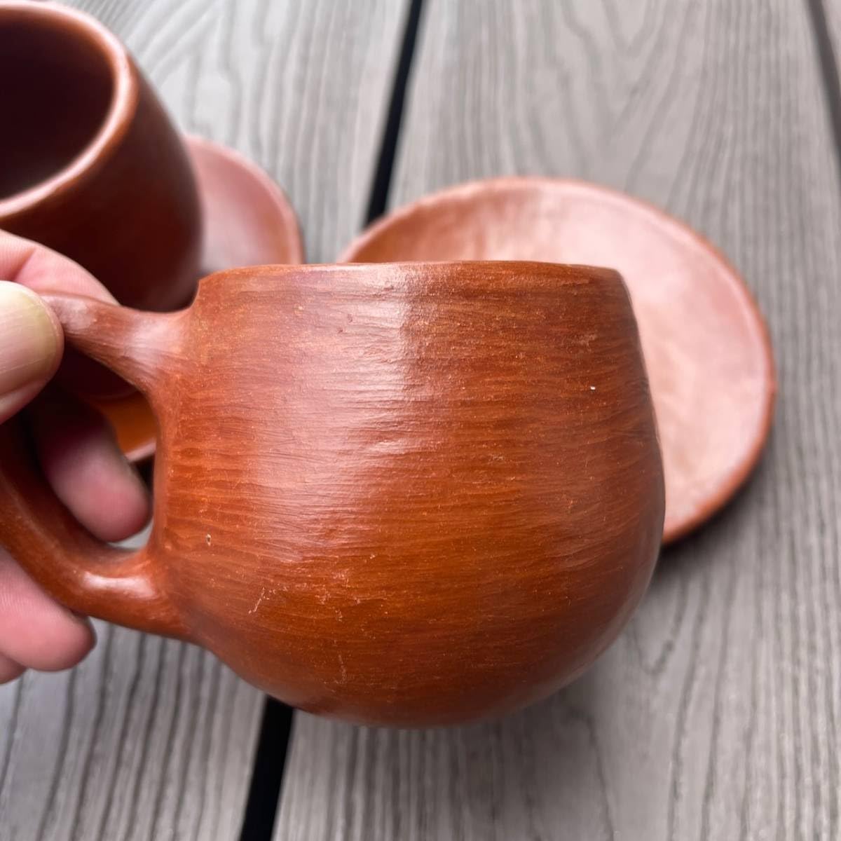 メキシコ　アンティーク　陶器　ティーカップ　レア メキシコ アンティーク 陶器 ティーカップ レア