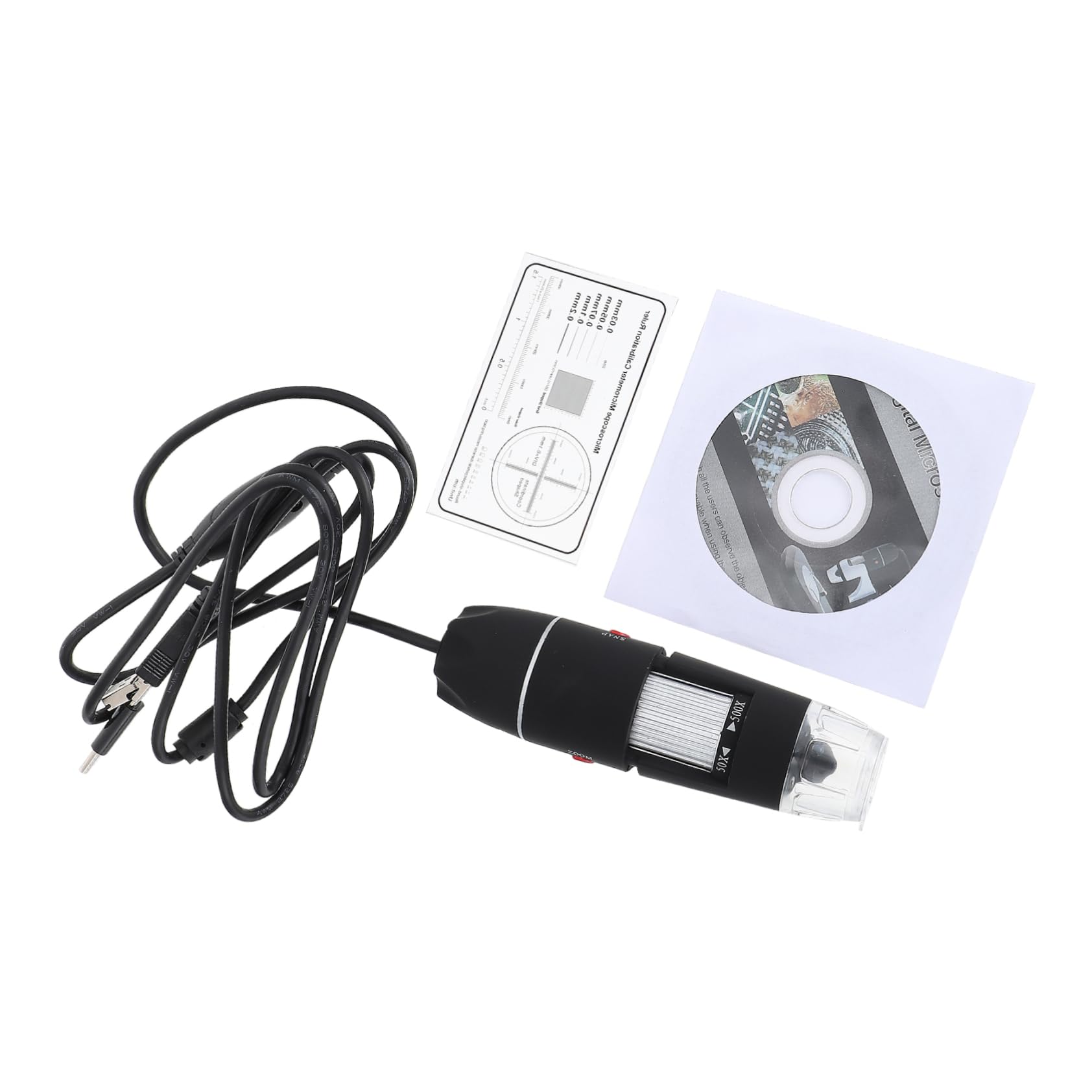 POPETPOP High-Definition Digital Microscope 50x Magnification Professional Inspection Tool Home School Lab Abs Material Easy to Use