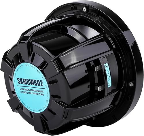 Miniatura 4 de Skar Audio SKM8WBD2 8" 500W Max Power Dual 2 Ohm Subwoofer marino (negro)