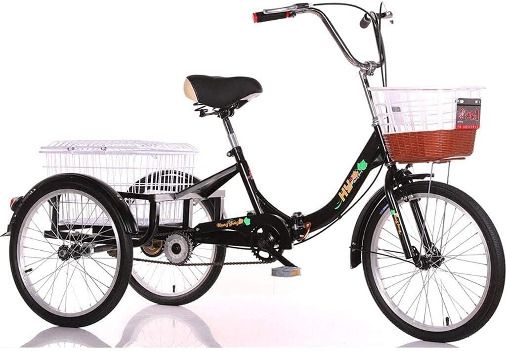 Comfort ThreeWheeled Bicycles for Seniors 20inch Foldable 3 Wheel Bicycle Adult Tricycle