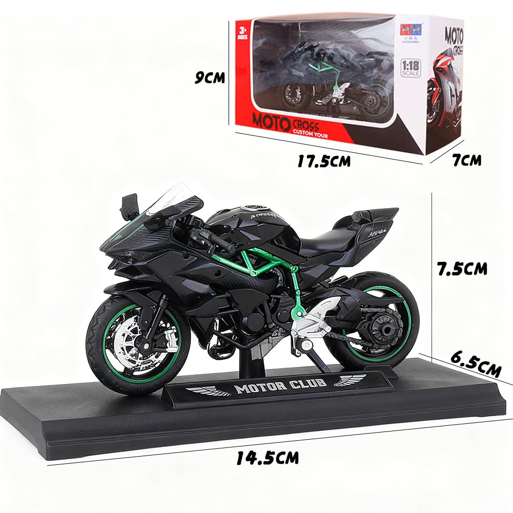 Tupinerq Modellismo Motocicletta Simulazione,Motocicletta della 1:12 Mini Simulazione della, Fuoristrada In Lega Pressofusa Modello per Adulti Uomo Ragazzo, Decorazione Regali di Festa (Nero-blu)