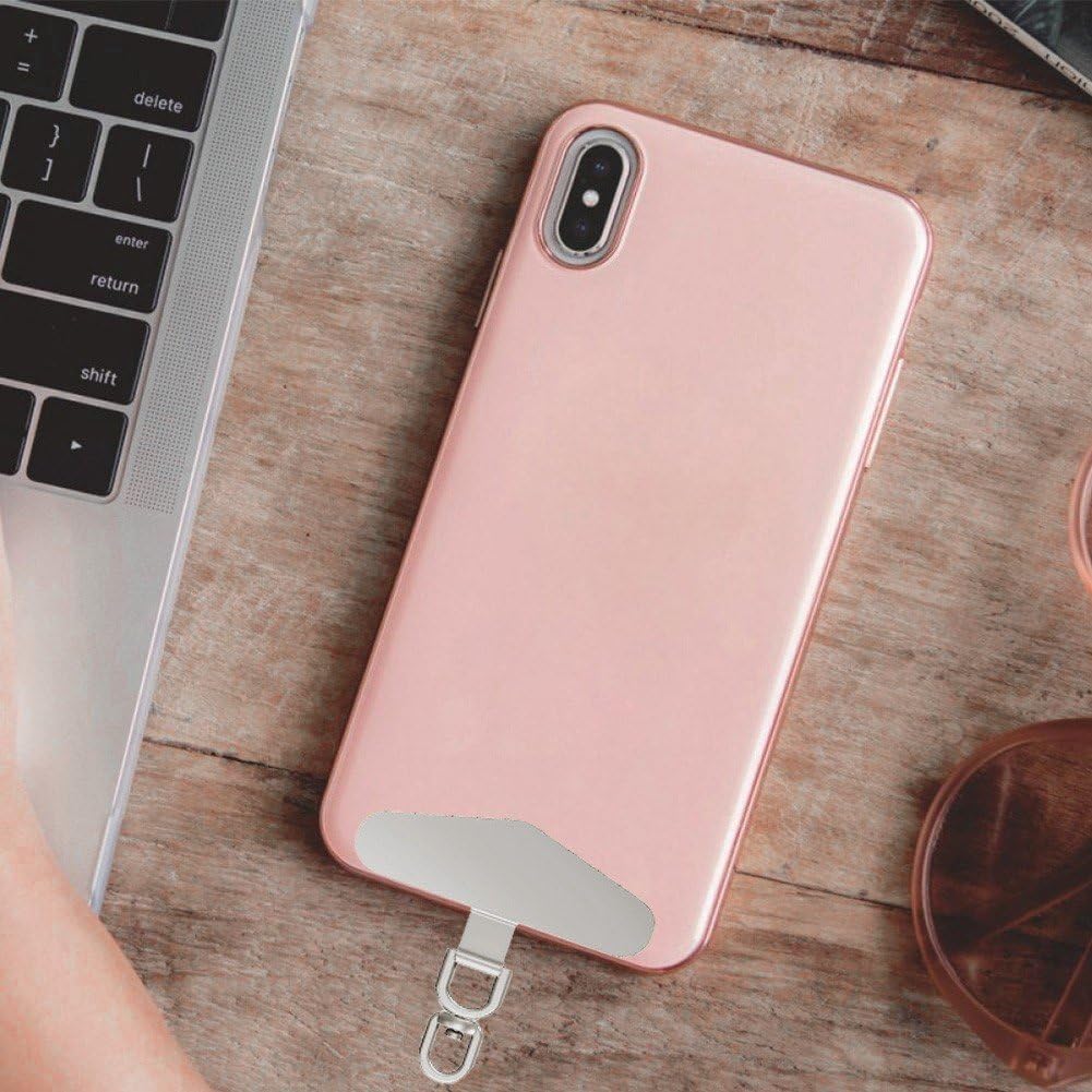 Podkładki na smycz do telefonu komórkowego, 1 sztuka ze stali nierdzewnej zatrzaski do telefonu komórkowego z metalowymi pierścieniami sprężynowymi Patch na złącza uniwersalne dla