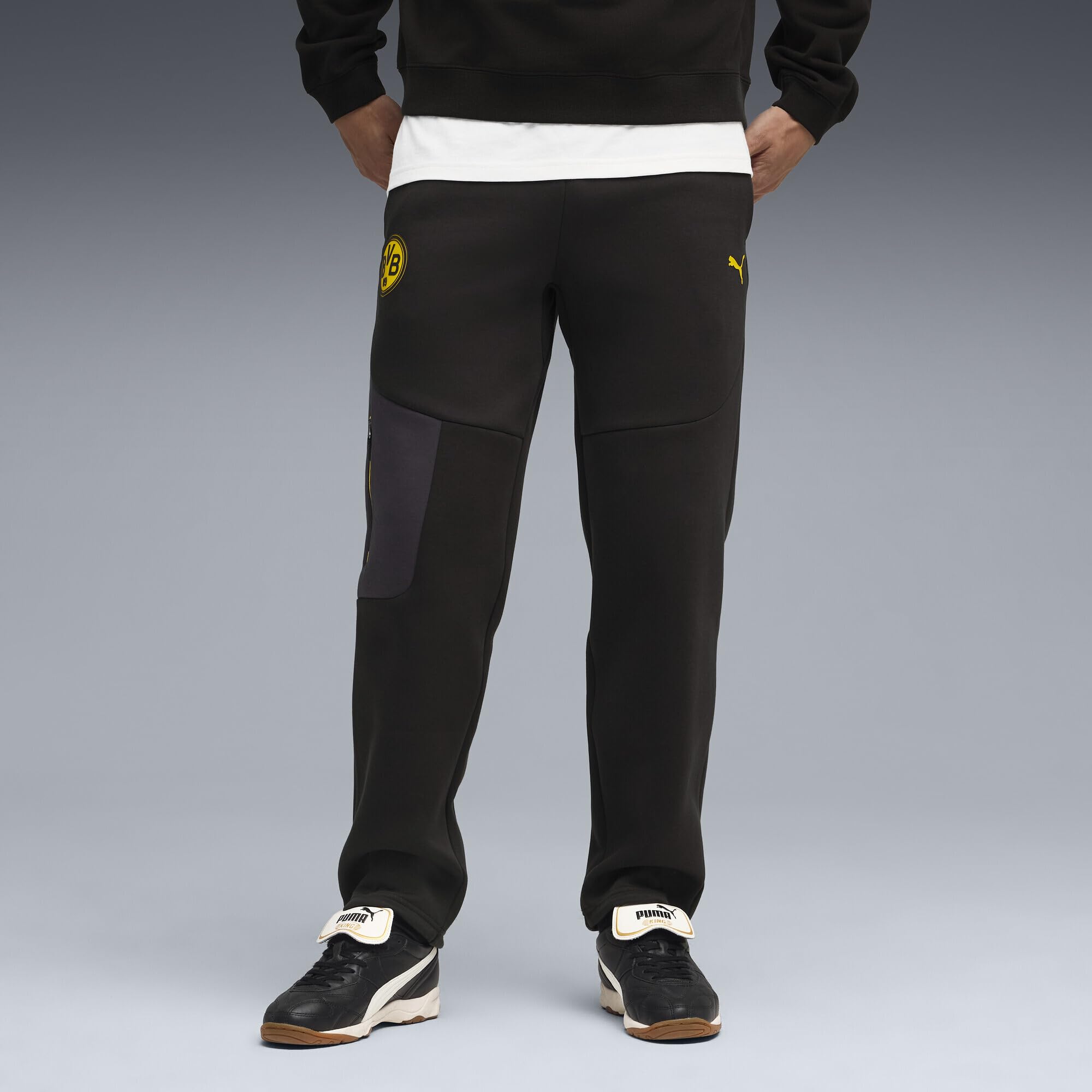 PUMA Herren Borussia Dortmund PUMATECH Jogginghose XL, Black Yellow Sizzle