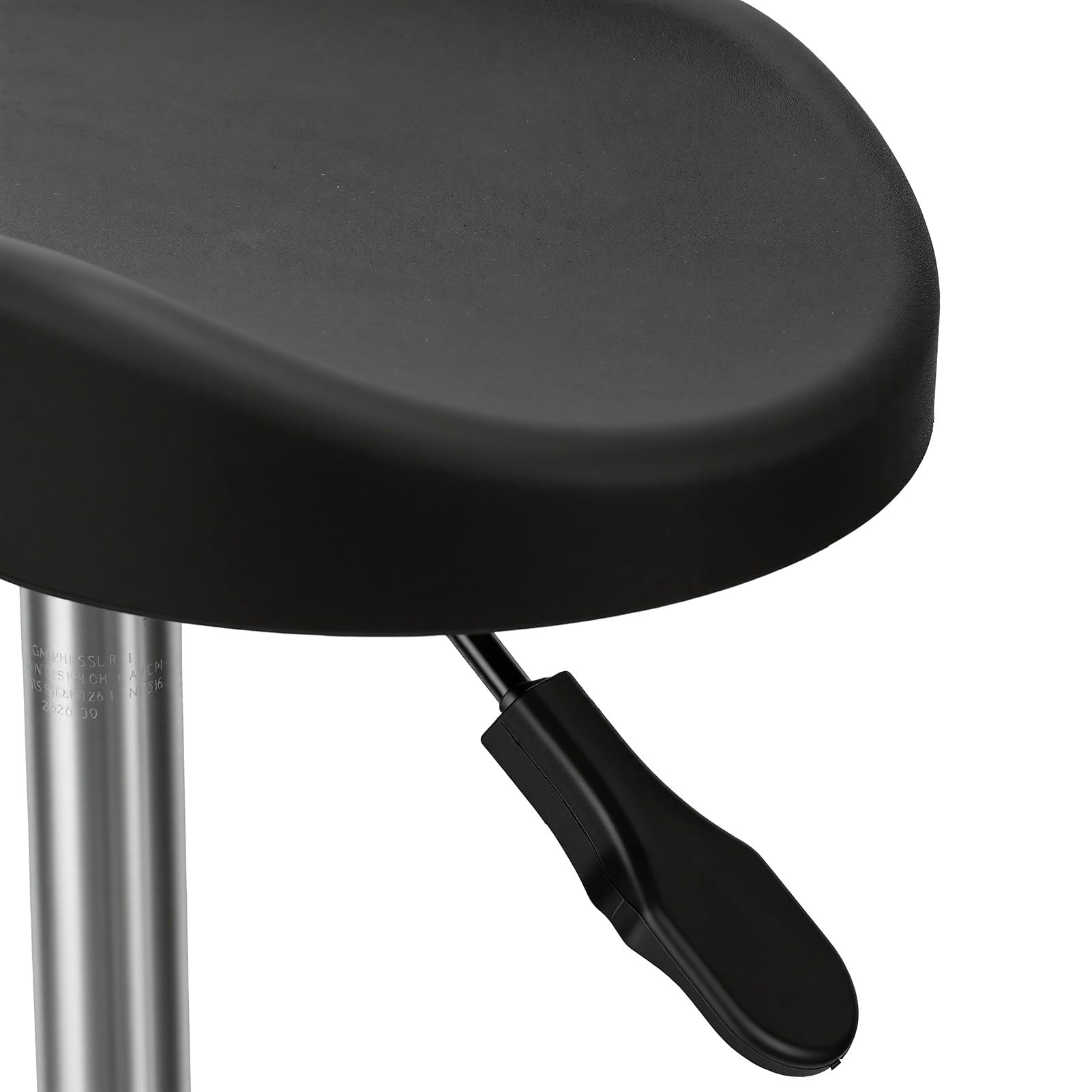 Brrnoo Sgabello per Pedicure con Rotelle Regolabile Sedia Girevole per Unghie a 360 Gradi Altezza 16,54-20,47 Pollici ABS in Acciaio Inossidabile per Uso Domestico in Salone