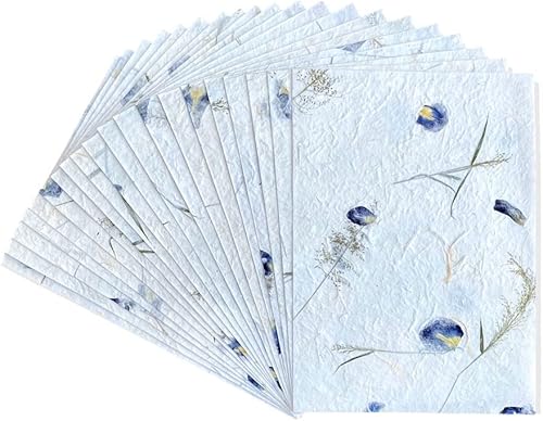 Miniatura 2 de Hojas de papel de morera de flores naturales gruesas A4 hechas a mano, papel hecho a mano, pintura, escritura, papel decorativo, papel para hacer