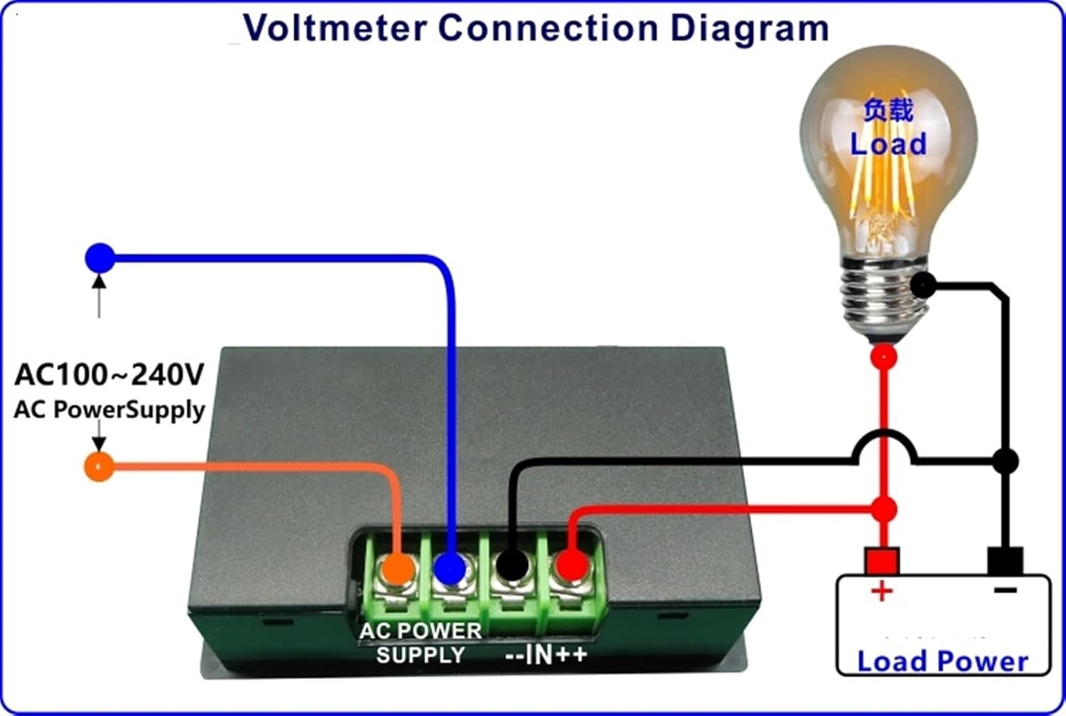 AC220V Power Supply LCD Digital Voltage Meter 100-240V AC 0-1000V 500V 200V 20V 2V 200mV Voltmeter Monitor Volt Tester(AC20V)