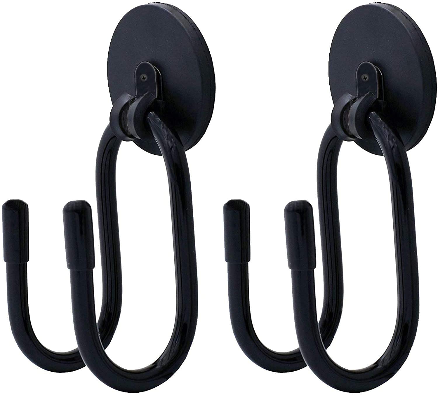 AUXPhome 2/PK Magnetic Hooks, Strong Magnet Hangers for Cowboy Hat, Hard Hat, Cords, Tools, Bags, Towels, Shoes, Toys, Umbrella, Cap, etc - No Scratches to The Surface