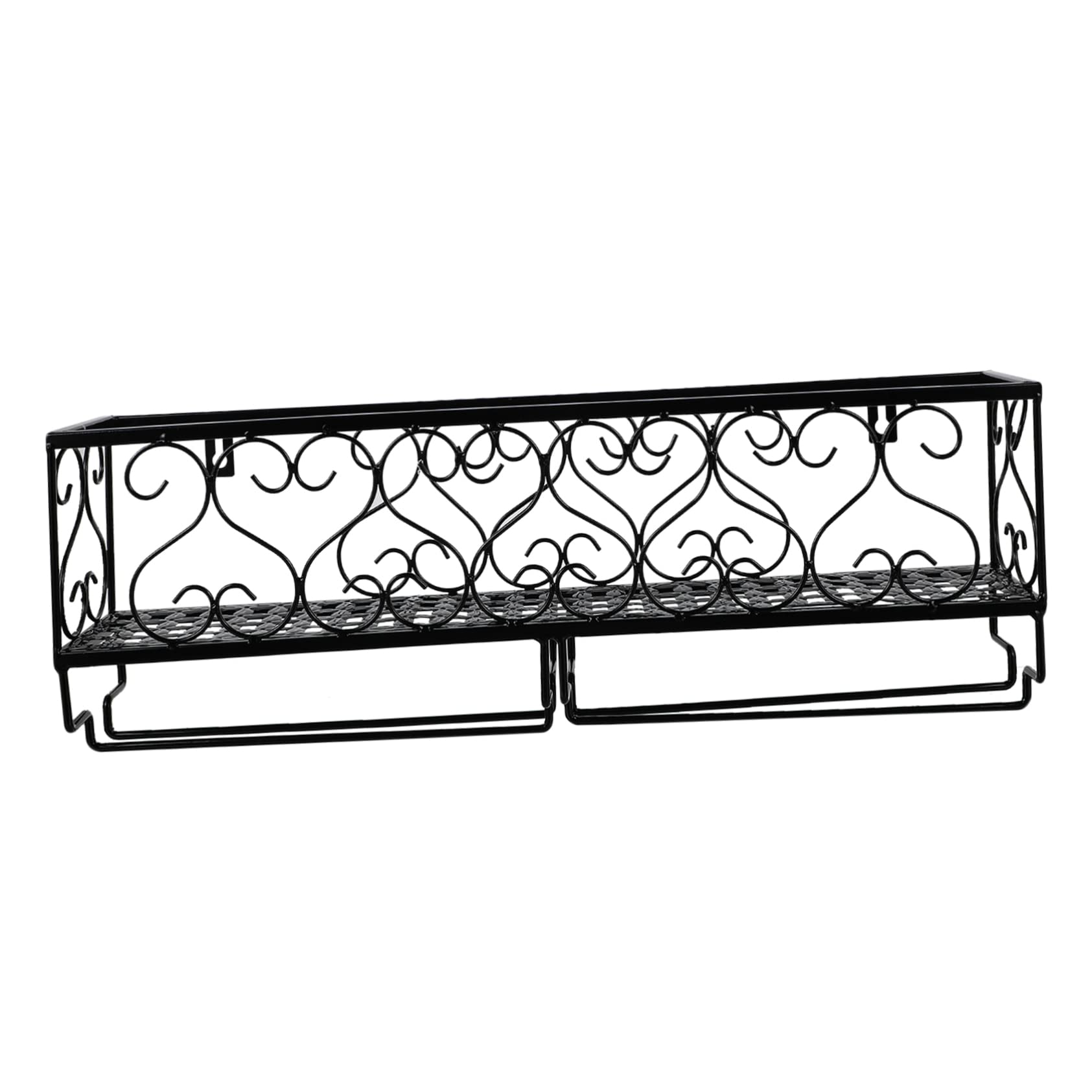 Mikinona 1Pc Wall Mounted Wine Rack Iron Wine Bottle Holder with Electroplating Cup Storage Vintage Style Glasses Rack for Home Sturdy Design for Wine Bottles Cups