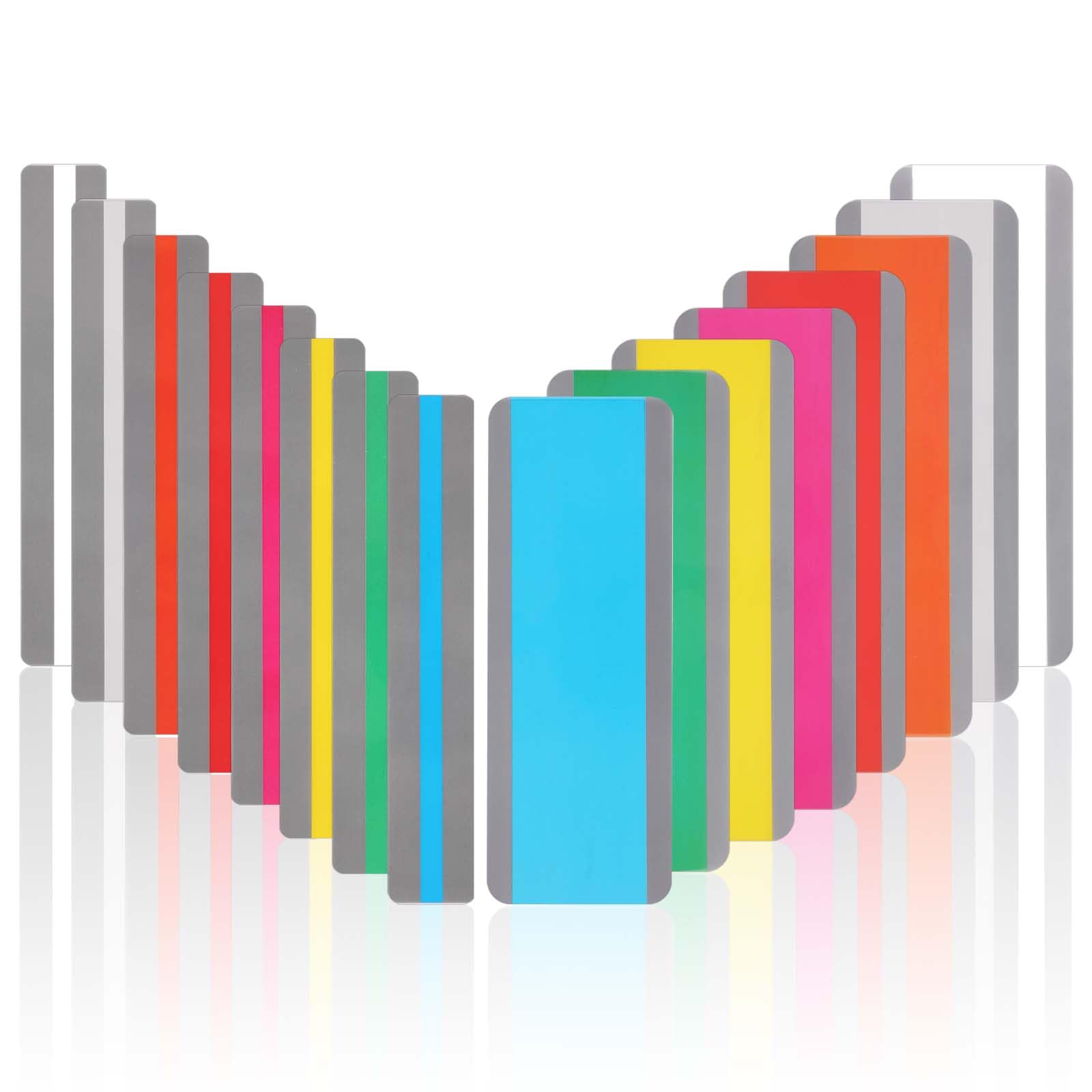 16 Pieces Dyslexia Reading Tools, Reading Tracker Highlighter Strips Colored Guided Reading Strips Overlays Line Readers Dyslexia Tools for Kids Reading Tools for Teacher Supply