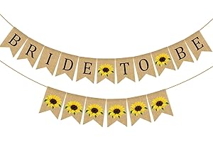 Sunflower Bridal Shower Garland: Rustic Charm for Photos