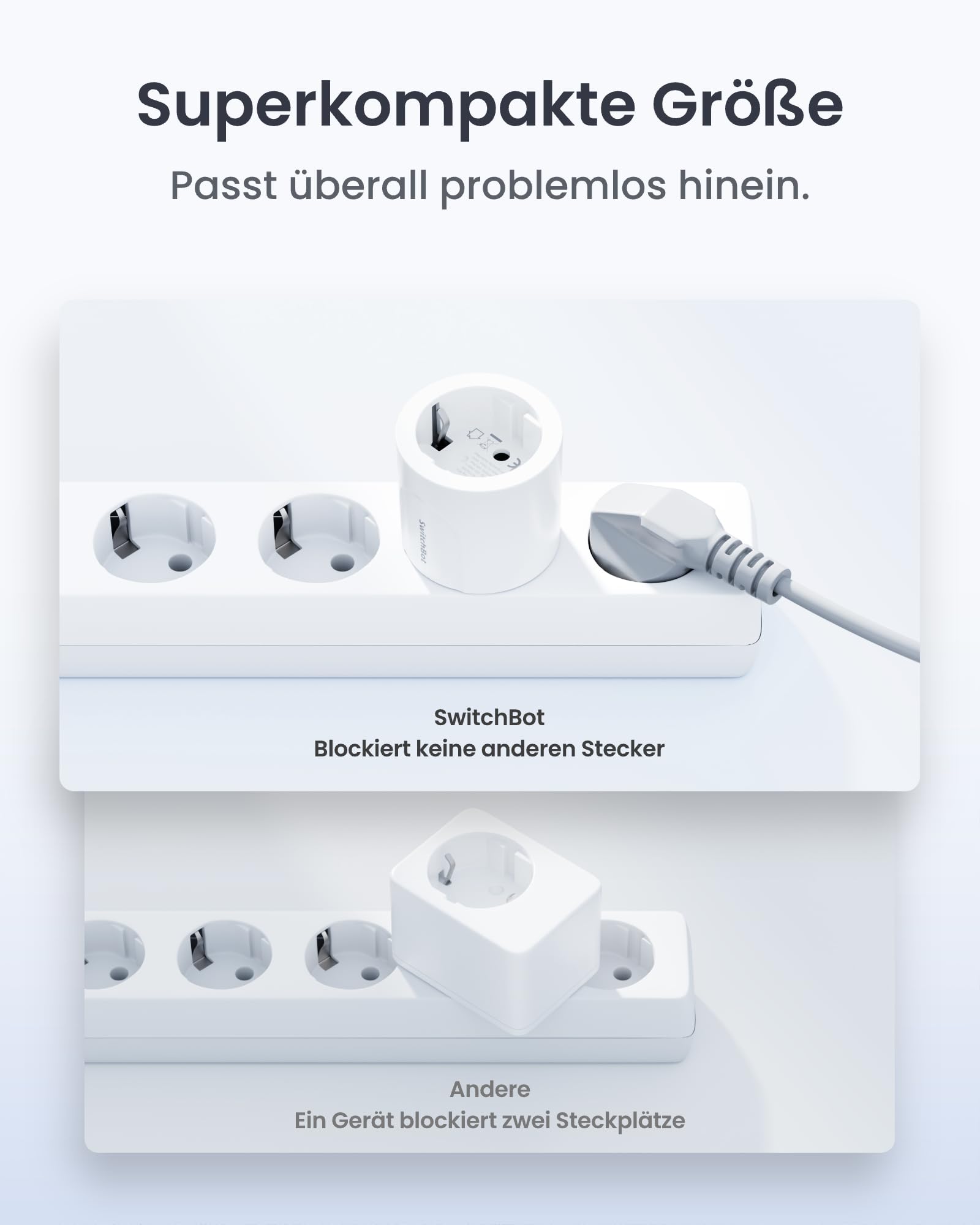 SwitchBot Smart WLAN Steckdose, WiFi Steckdose mit Strommessung, 2er Pack