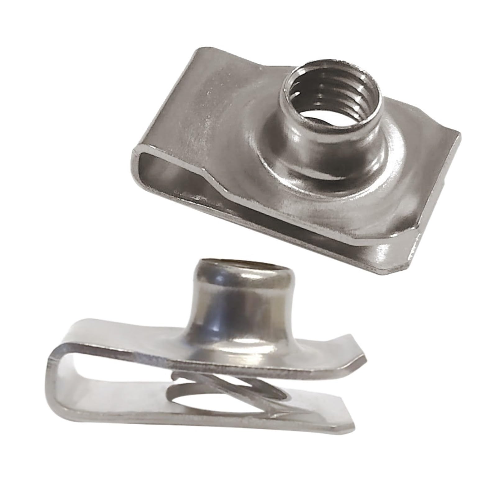 U-förmige Befestigungsklammer aus Metall, 10 stücke Edelstahl U Typ Clips Mit Gewinde M8 M6 M5 M4 8mm 6mm 5mm 4mm for Auto Motorrad Roller(M5)