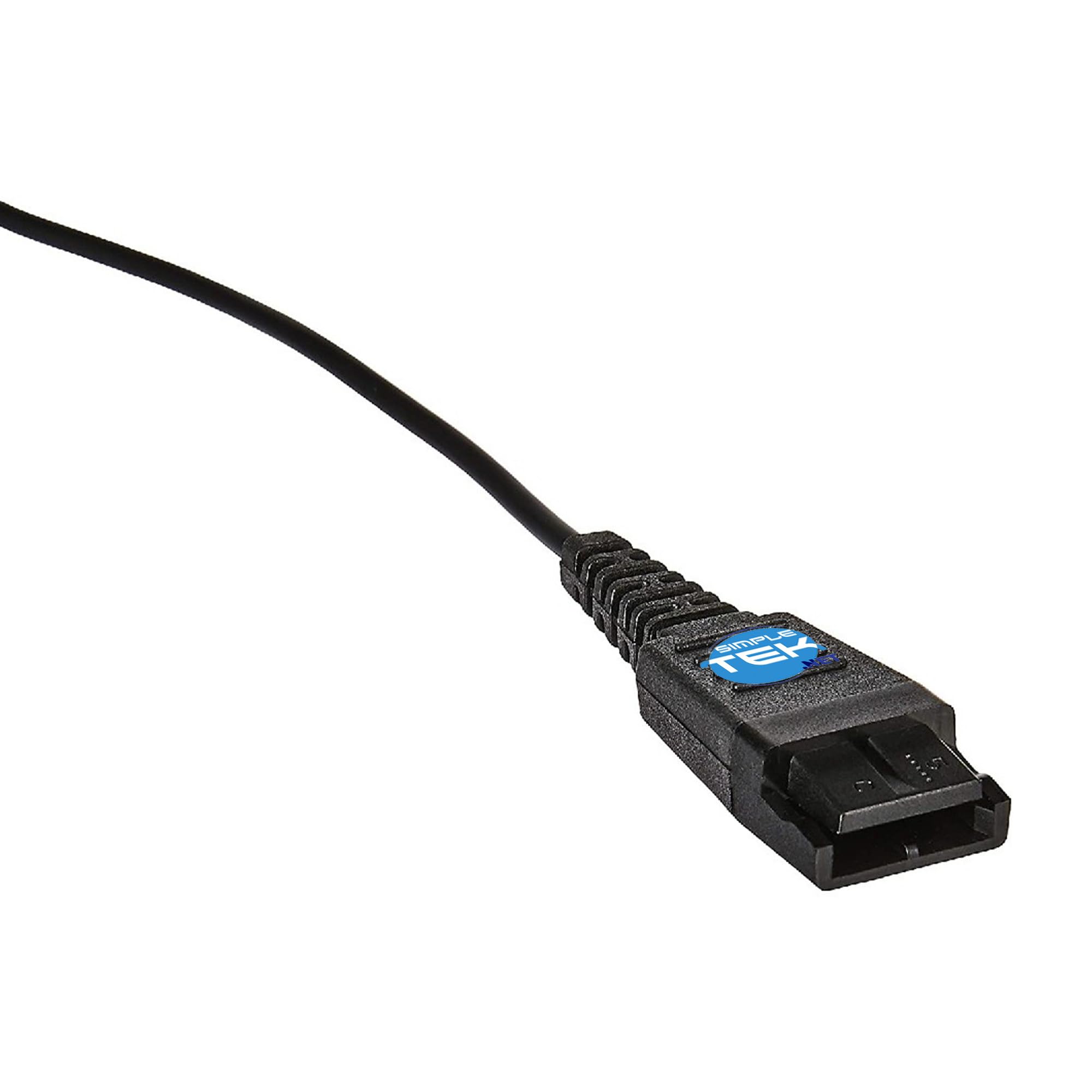 SIMPLETEK - Cuffia mono cablata con connettore Quick Disconnect (QD) per uso professionale – modello 1513-0154, Adattatore USB-A incluso
