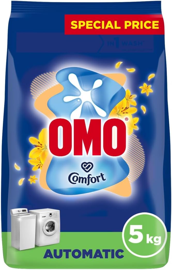 – Automatic Laundry Detergent Powder, Touch of Comfort, 5 Kg, up to 100% stain removal in 1 wash