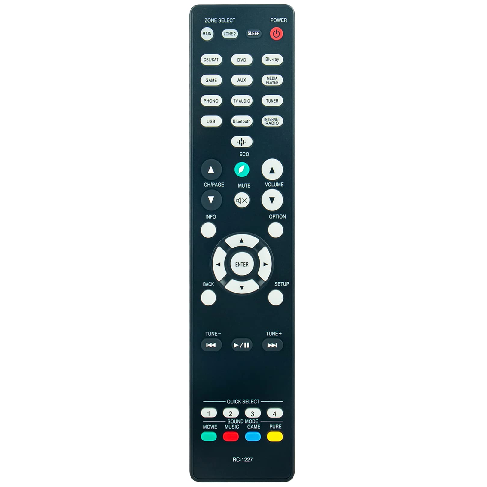 TCNOUMT Telecomando di ricambio per Denon AV Receiver RC-1228 AVR-X1300W AVR-X1600H AVR-X2600H AVR-X3100W AVR-X3600H AVR-S750H AVR-S940H AVR-S950H