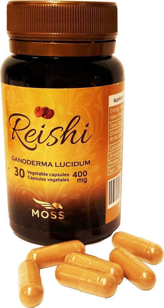 Moss Reishi - 30 Veggie Capsules - More Than 70% of polysaccharides - Made in Europe!!