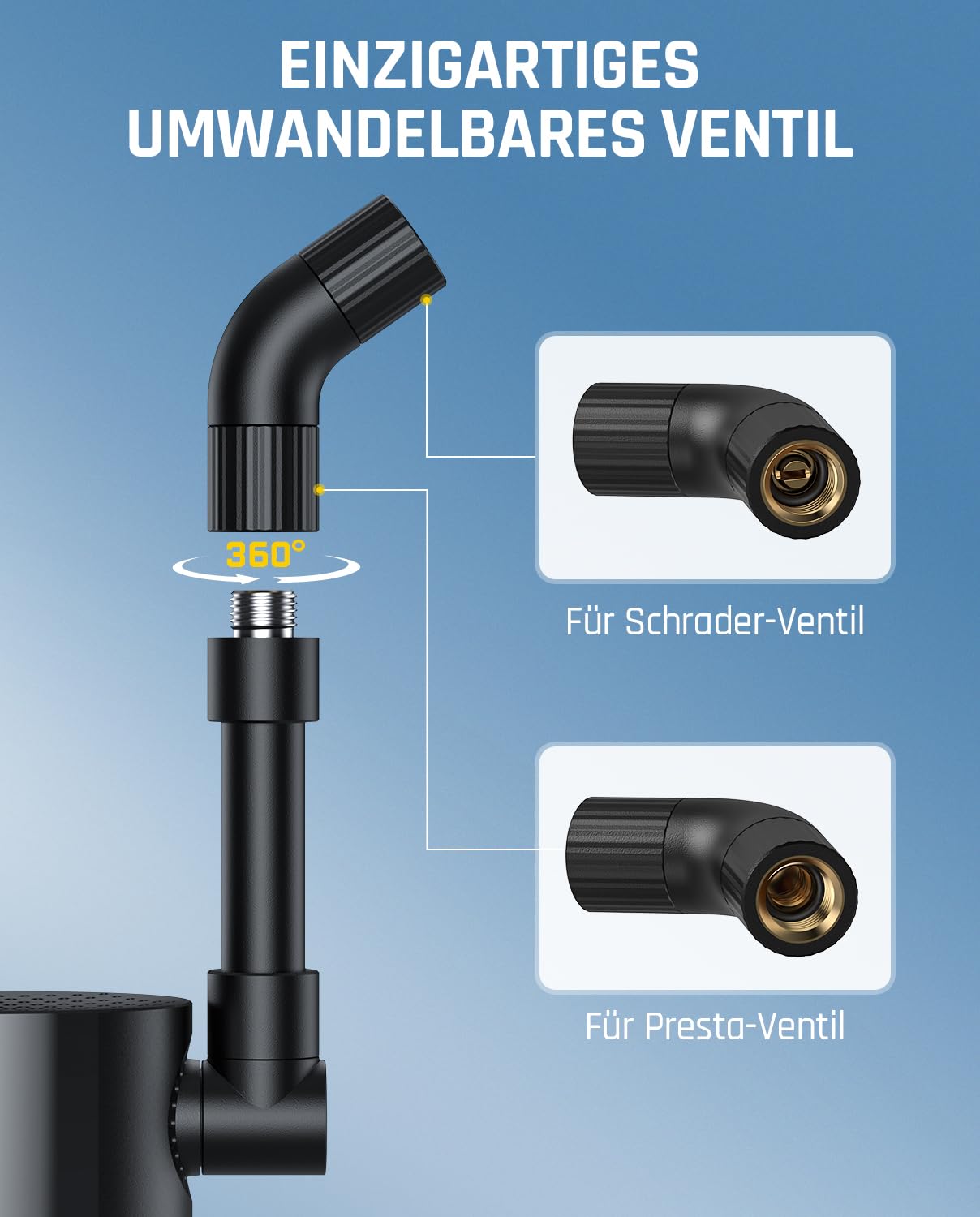 Fanttik X9 Ace Mini Fahrradpumpe, Akku Kompressor, 32s Schnellaufblasbare Elektrische Fahrradpumpe, 10,3BAR Luftpumpe mit Presta und Schrader-Ventil, für Rennrad, Mountainbike, E-Bike, Stadtrad