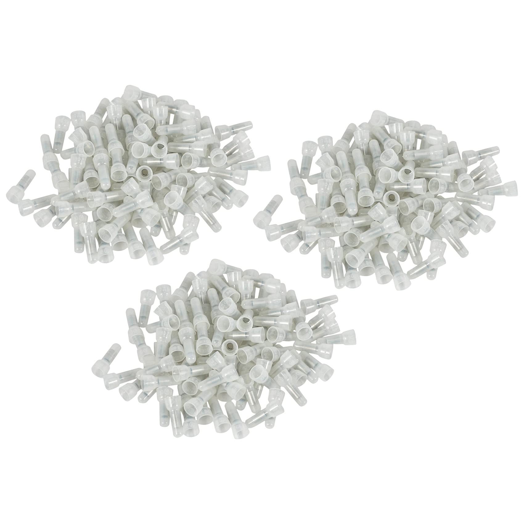 Jnchdghwa White 300Pcs Nylon Closed End Cap Insulated Connectors Wire Crimp Terminal 16-14 Awg