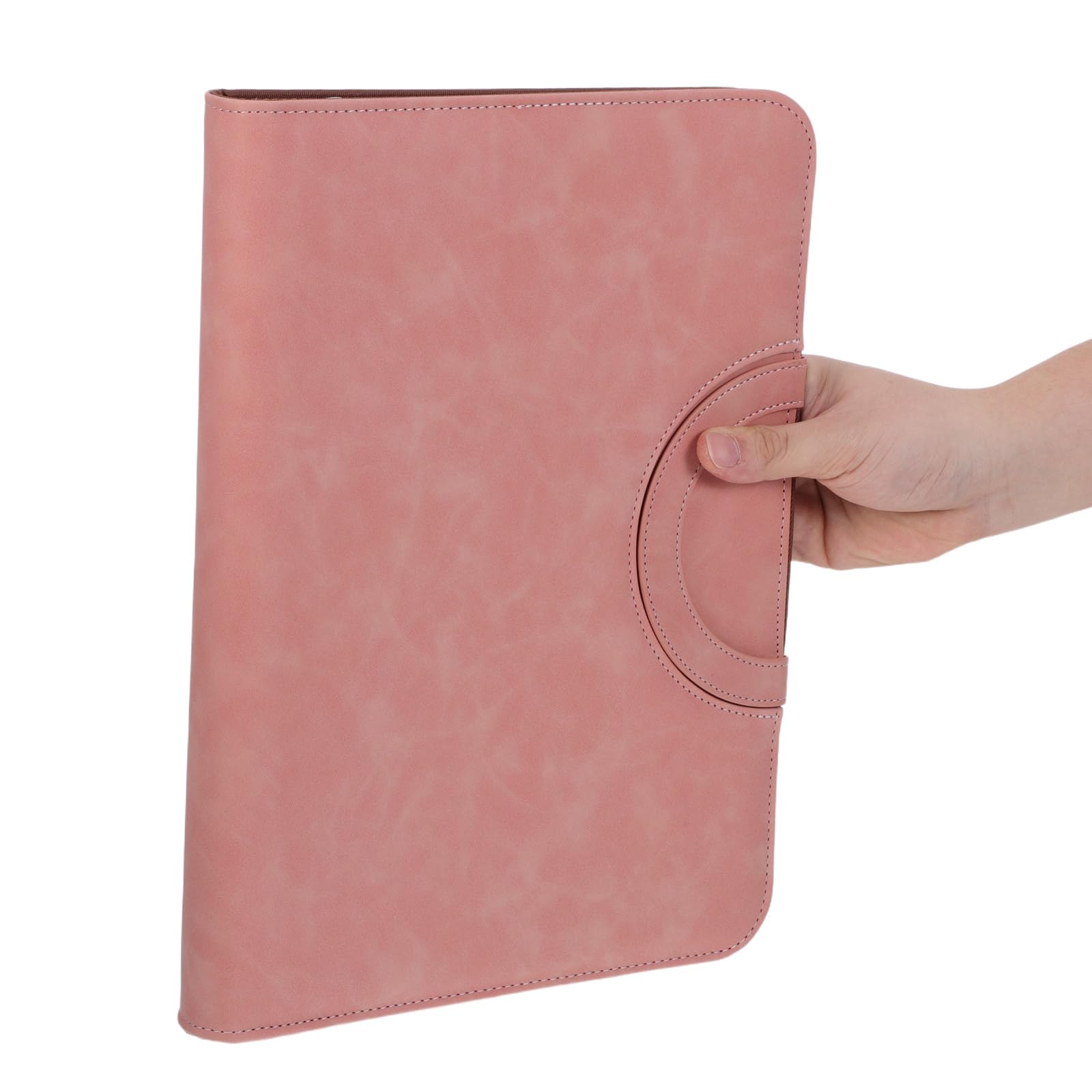 Bolsa Organizadora de Documentos para con Cremallera y Asa, Color Rosa Espejo, Carpeta para Reportes Médicos y Pruebas de Embarazo, Libro de Recuerdos para Maternidad