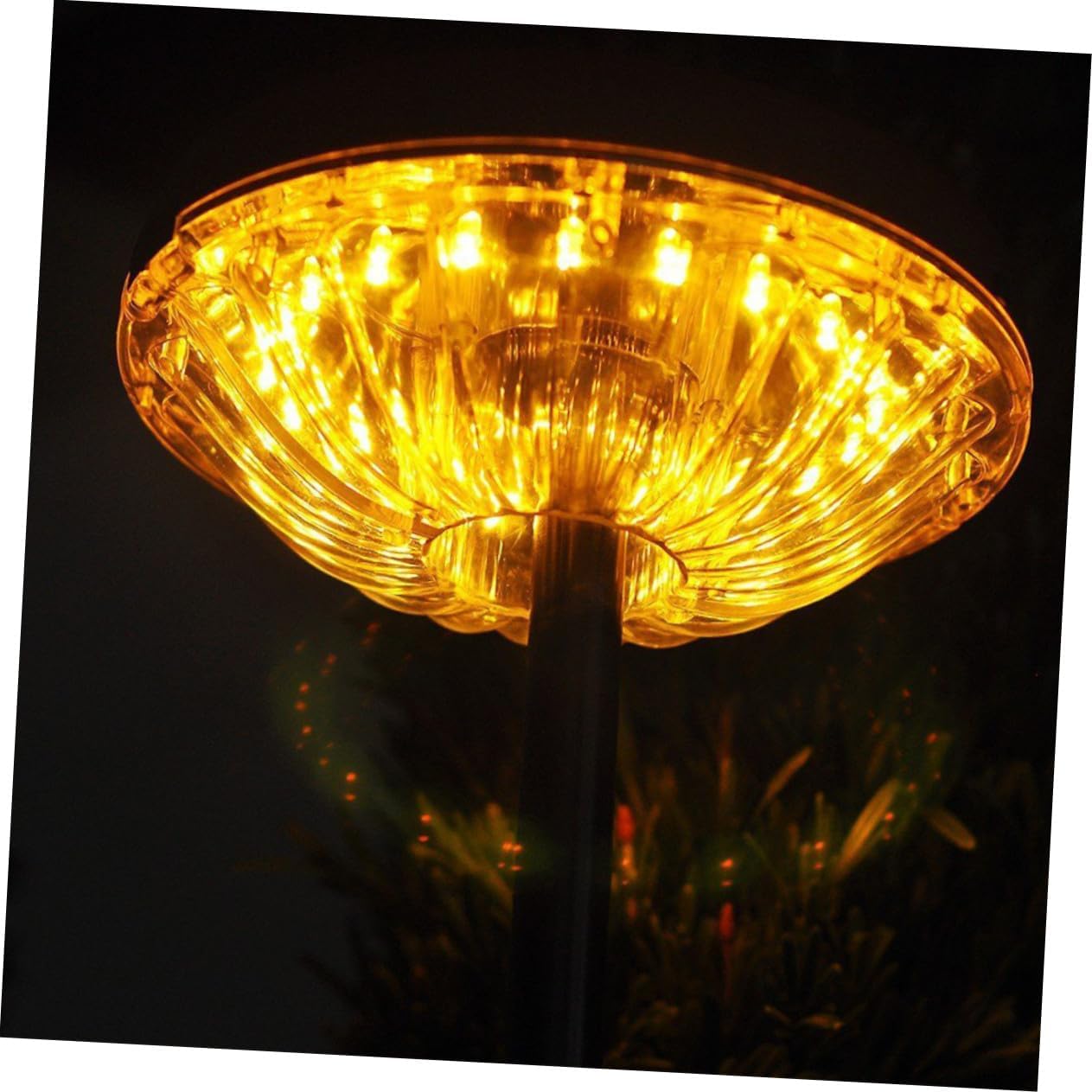 LED Detachable Outdoor Umbrella Light Lumens Warm White Portable Camping Lamp Cordless Emergency Tent Lantern Lightweight PVC Pole Light for Patio and Outdoor Activities