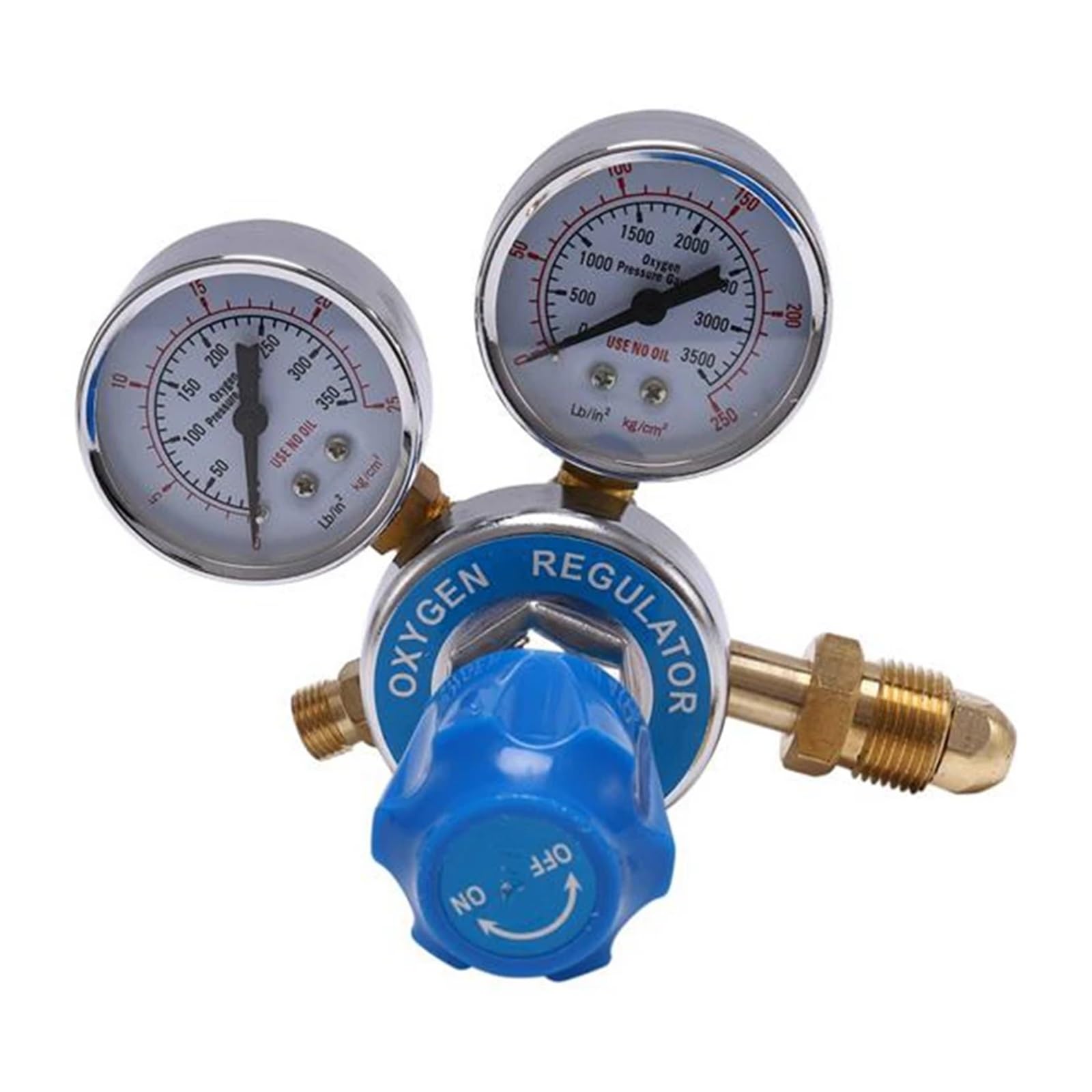 Reguladores de Botella de Gas y oxígeno, inhalador Reductor de presión de O2, regulador de Doble Calibre, regulador de Tanque de oxígeno