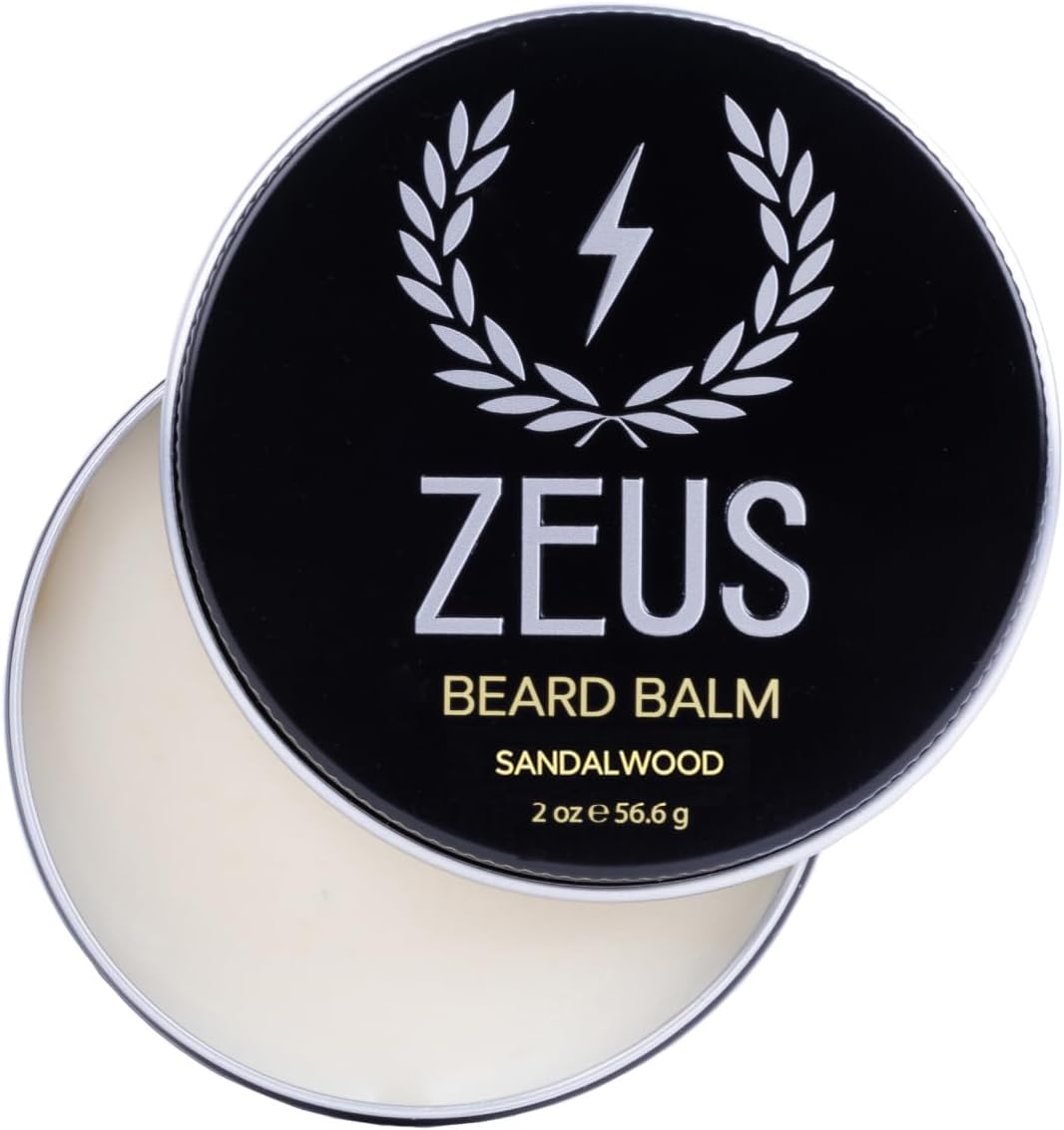 ZEUS Beard Balm Leave‑In Conditioner for Men, Styling Balm (Sandalwood)