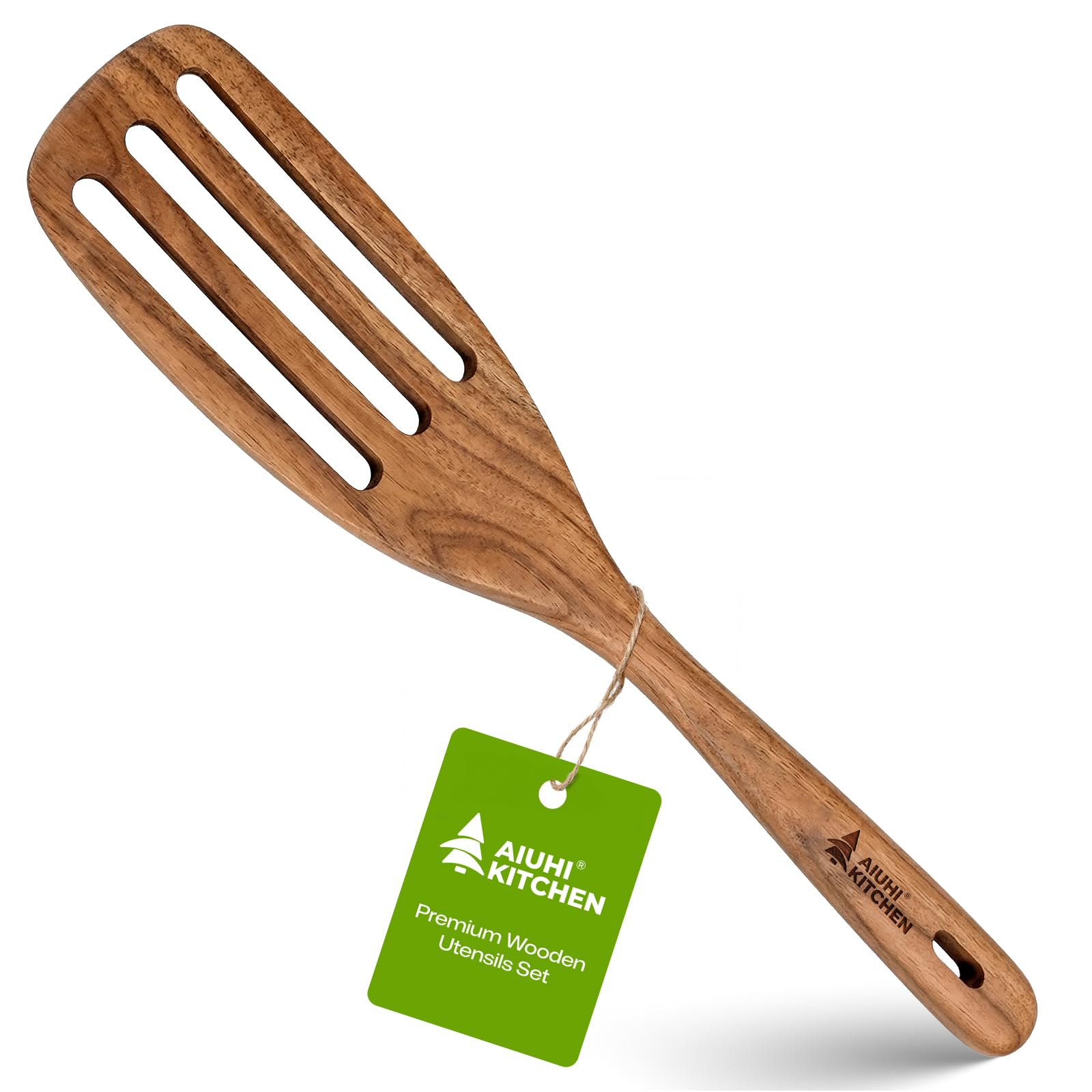 AIUHI Premium Teak Wood Salad Serving Fork, Ergonomic Handle Non-Scratch Wooden Cooking Fork, Durable Kitchen Utensil for Salad Mixing Pasta Tossing and Food Serving — Amazon image 21