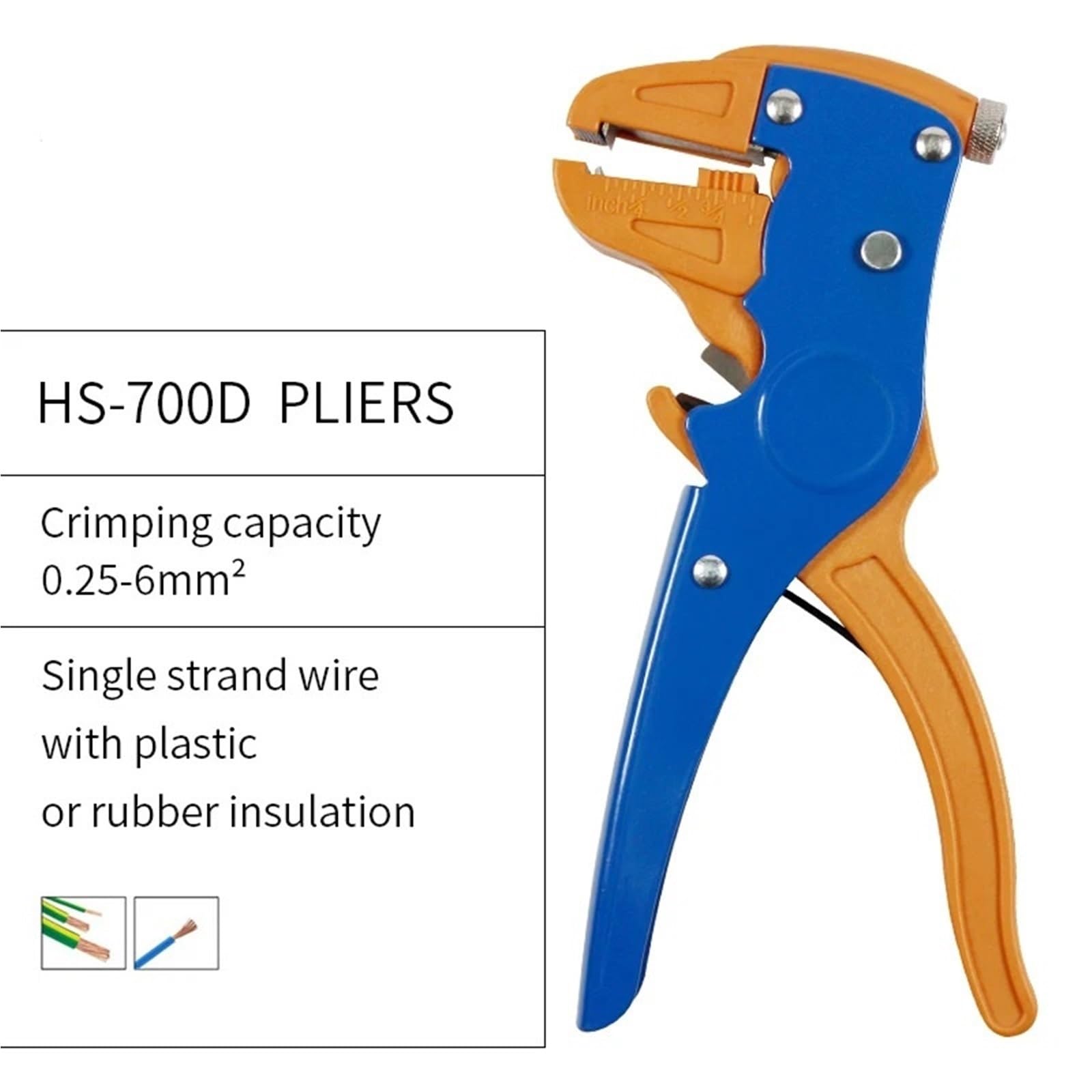 Multifunctional Wire Stripper Crimping Pliers, Cable Cutter & Ferrules Crimper Tool(HS-700B)