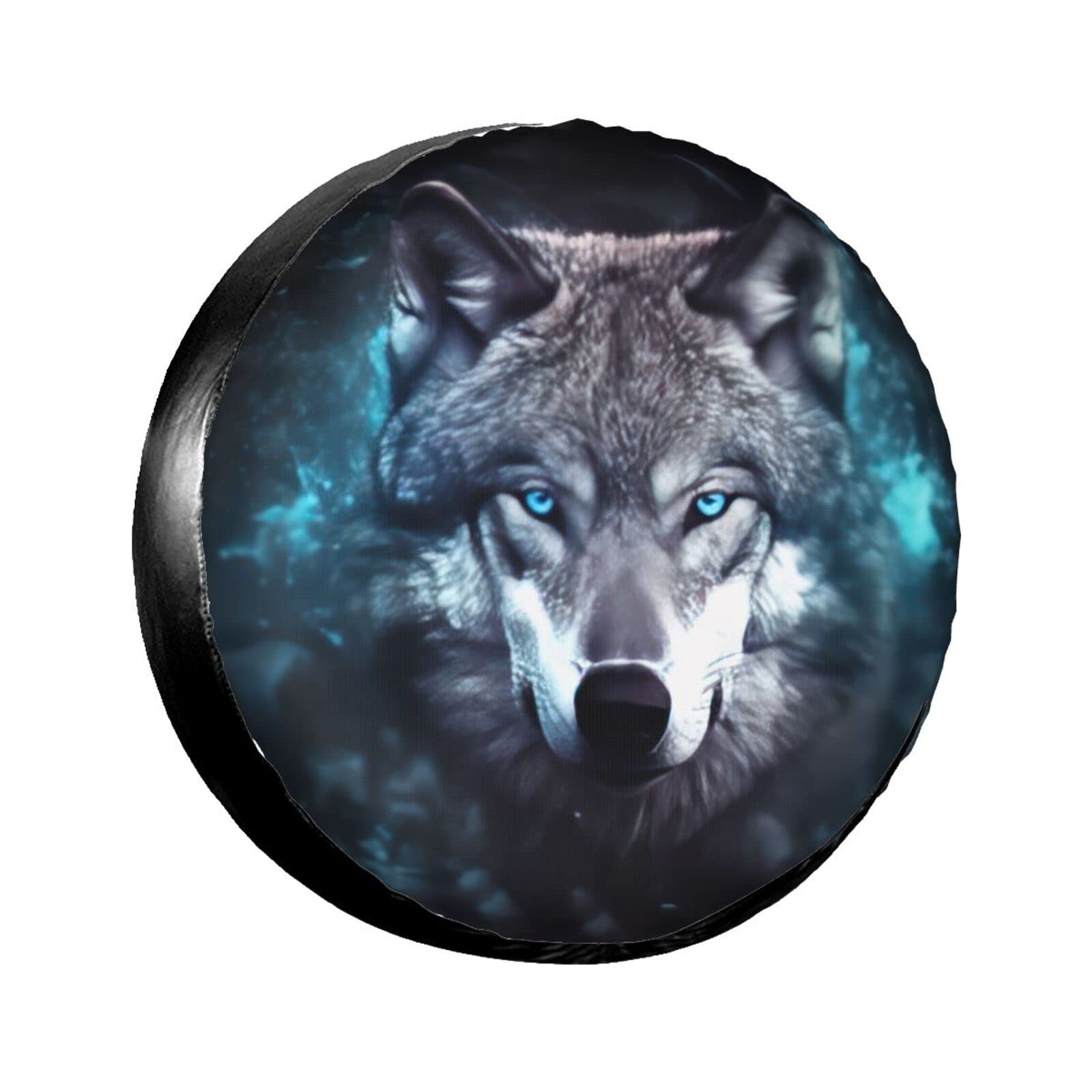 Rv Spare Tire Covers for Rv Trailers Wheel Protectors Tyre Covers Weatherproof and Dustproof Wheel Covers Universal Fit for Trailer Rv SUV Truck Travel Trailers Camper 17" - Wolf