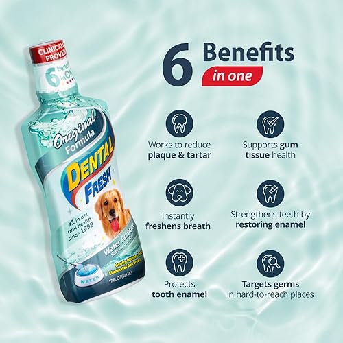 Miniatura 2 de Dental Fresh - Aditivo de agua dulce dental para mascotas, clínicamente probado, simplemente añade al recipiente de agua de la mascota para