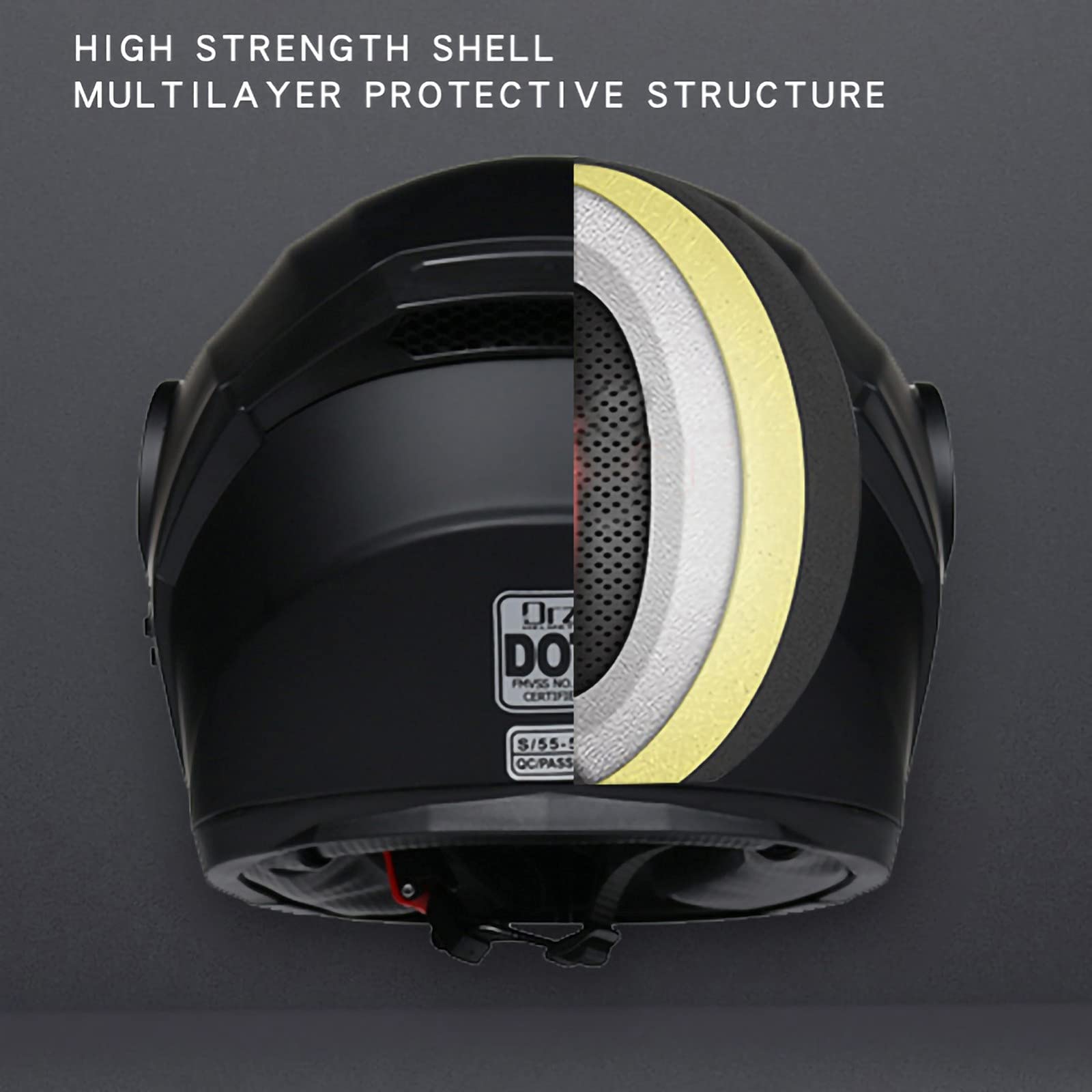 Casco Integral De Motocicleta Cascos Abatibles Cascos Todo Terreno Cascos De Motocross Con Visera ECE De Doble Visera Para Mujeres Hombres Adultos G,XL