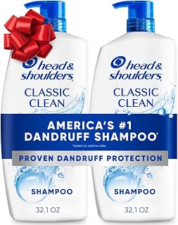 Head & Shoulders Classic Clean Anti-Dandruff Shampoo Twin Pack 32.1oz - 1% Zinc, 72Hr Flake Protection, Daily Use, Color-Safe