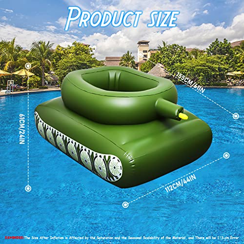 Depointer Life Inflatable Tank Float With Water Cannon Squirt Water Gun Toy Pool Tank Float For Kids Adult Summer Pool Party #TOP1