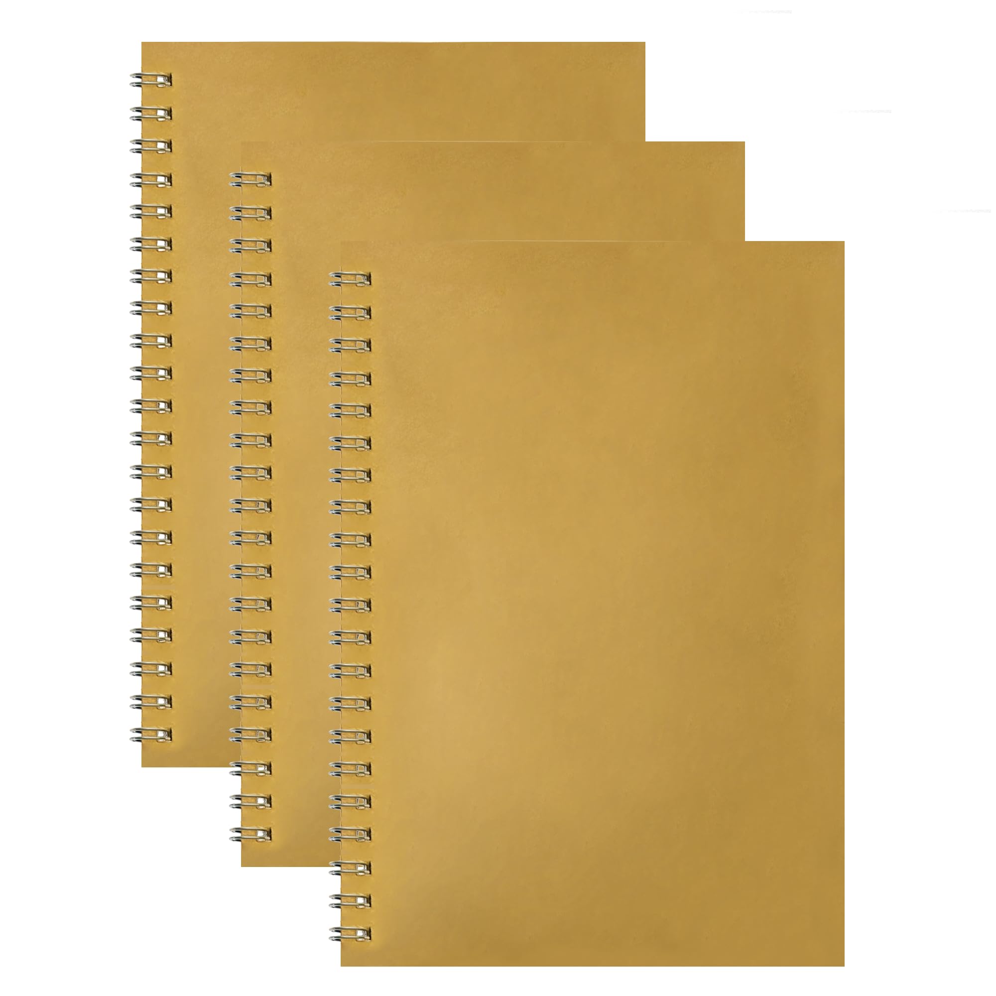 3 Pack B6 Small Spiral Notebook, Soft Cover Journals Notebook for School Student and Office Supplies, Blank Sketch Book, 50 Sheets/100 Pages, 100 GSM, 7.48 x 5.2 Inch, Brown