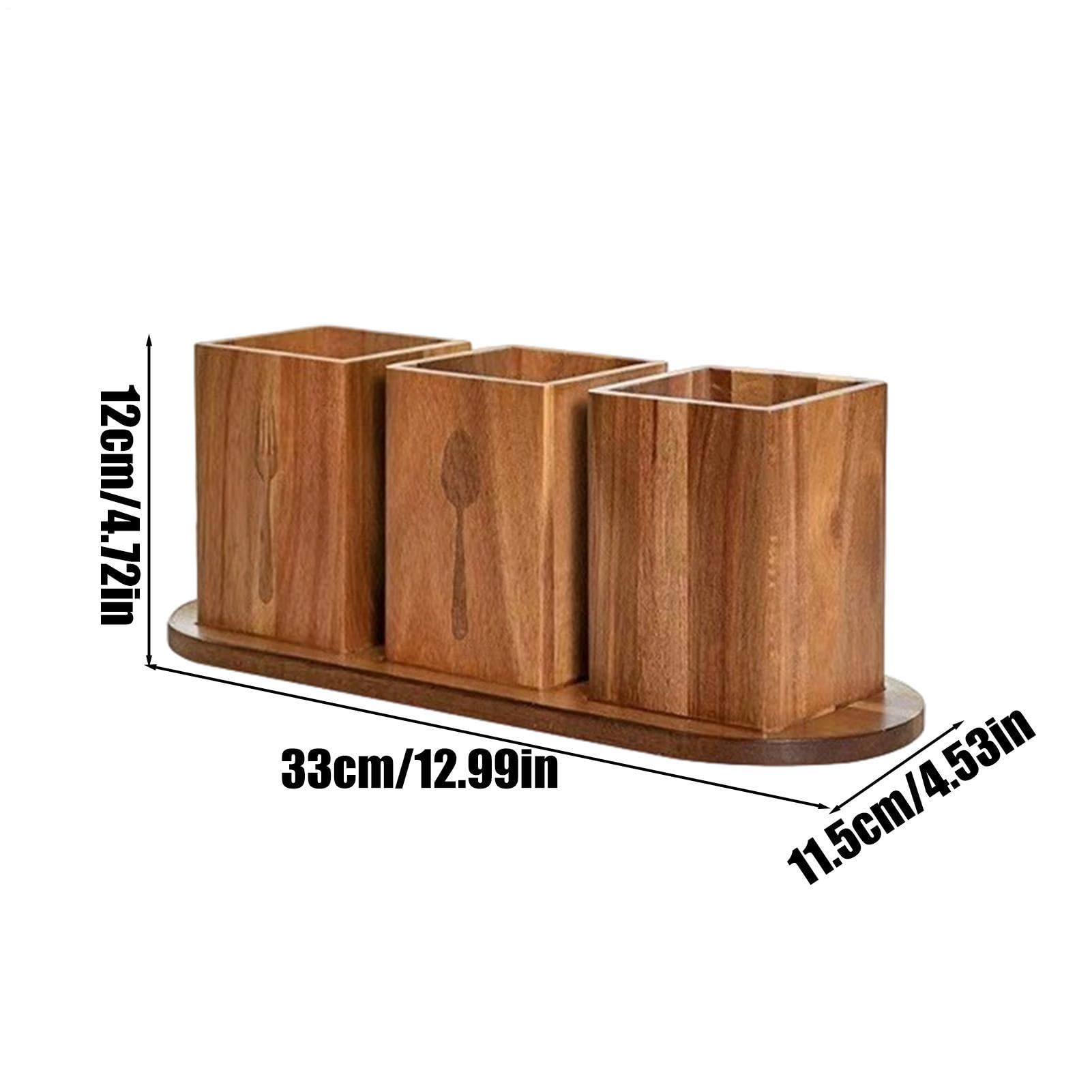Porta utensili per piano di lavoro cucina Rack in legno compartimentato