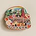 Vietnam Tourism Tourist Travel Gift Souvenir 3D Wooden Decorative Refrigerator Fridge Magnet Sticker Craft Home Kitchen Decoration