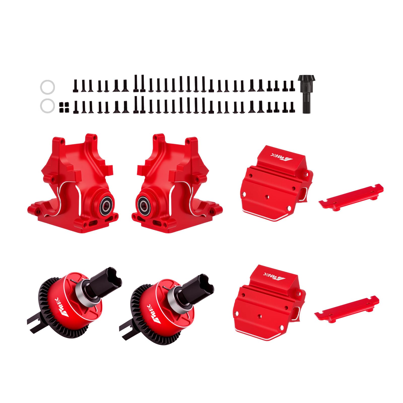 NMNRC 43T 10T Differential Diff Gearbox Kit for Arrma 1/7 Limitless Fireteam Infraction Mojave 6S 1/8 Typhon Kraton Outcast Talion Notorious 6S BLX & EXB Series Upgrades Part