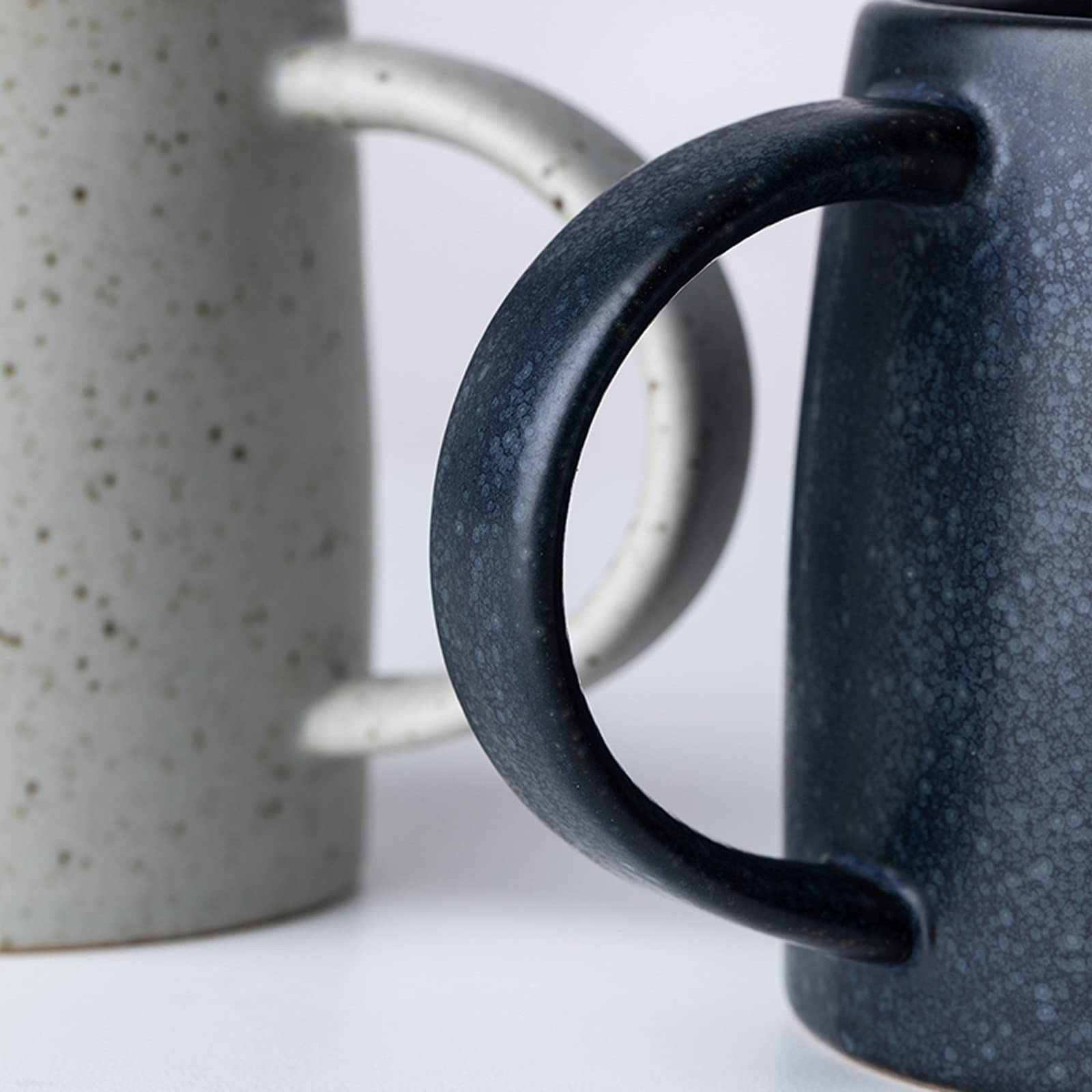 Tasse Becher Kreative Pot-Bellied Becher Halbkreisbogen Griff Wassertasse Große Kapazität Keramikschale Home Kaffeetasse Geeignet for Männer und Frauen Kaffeetassen (Color : A)