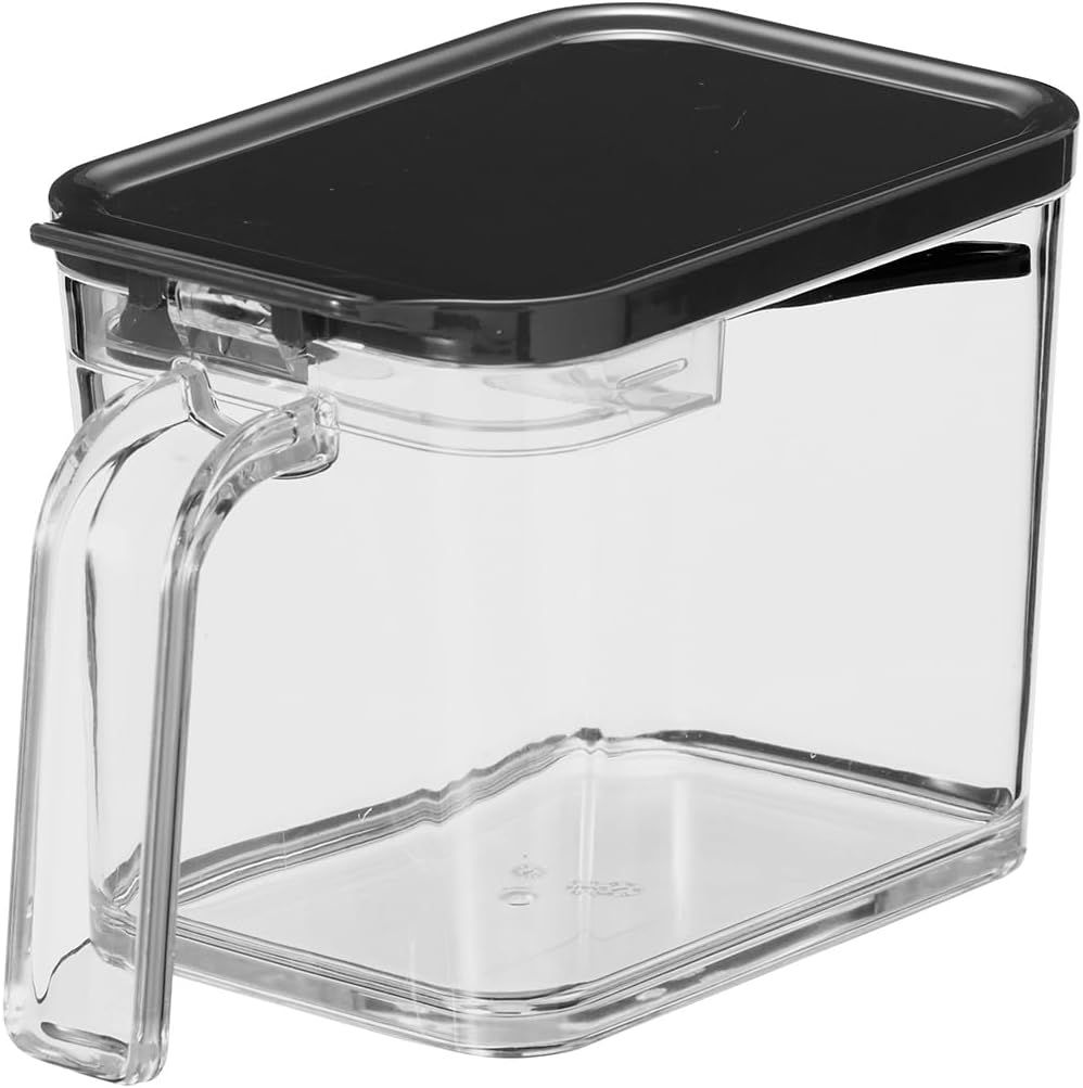 アスベル Asbel Condiment Pot, One-Handed Operation, Scouring, Compact, Regular Type, 23.7 fl oz (700 ml), Black