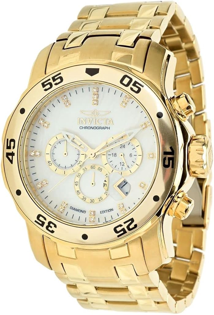 Miniatura 5 de Invicta Pro Diver Scuba Reloj Crono Diamante Cuarzo Plateado 38Mm, Tono plateado