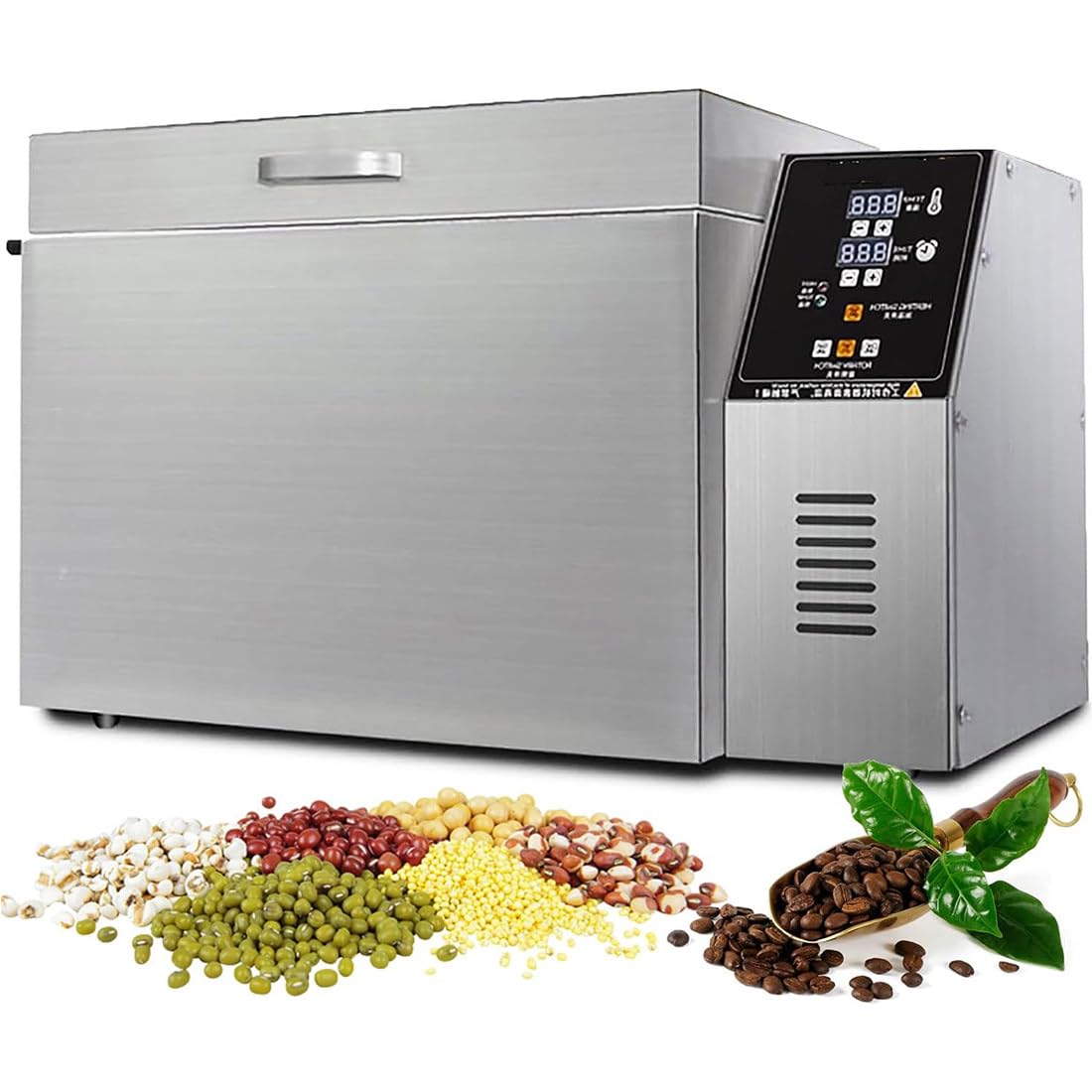 MazmornFly Commercial Coffee Bean Roaster Coffee Roaster, Multi-functional Nut Roaster with Adjustable Timing & Temperature Control for Peanuts, Sesame, Cashews, and Chestnuts Type10