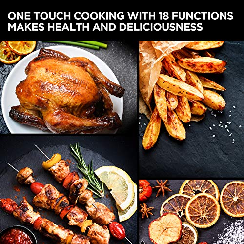 Heißluftfritteuse 12L, Airfryer Mini Backofen Fritteuse Heißluft mit Digitalen LED-Display, 18 Programme, 10 Zubehör und… – Bild 3