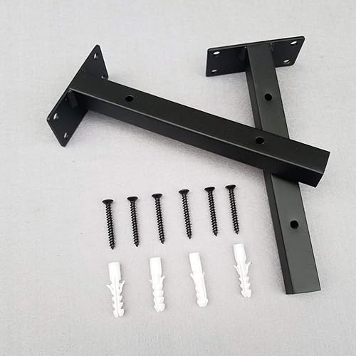 Miniatura 4 de Soporte flotante rústico para estantería, ángulo de pared oculto, de hierro forjado, cuadrado, para estantes, cocina, baño, oficina, bricolaje,